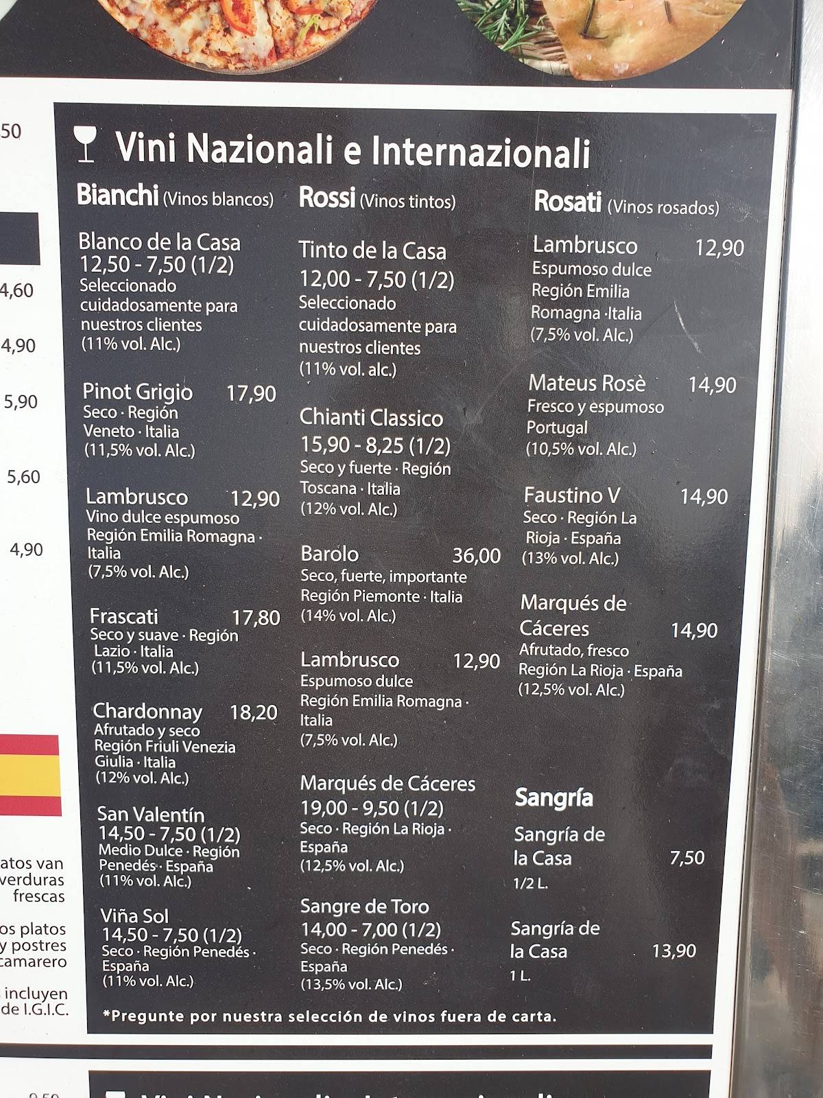 Menu at Sugar & Spicy Restaurant, Costa Adeje