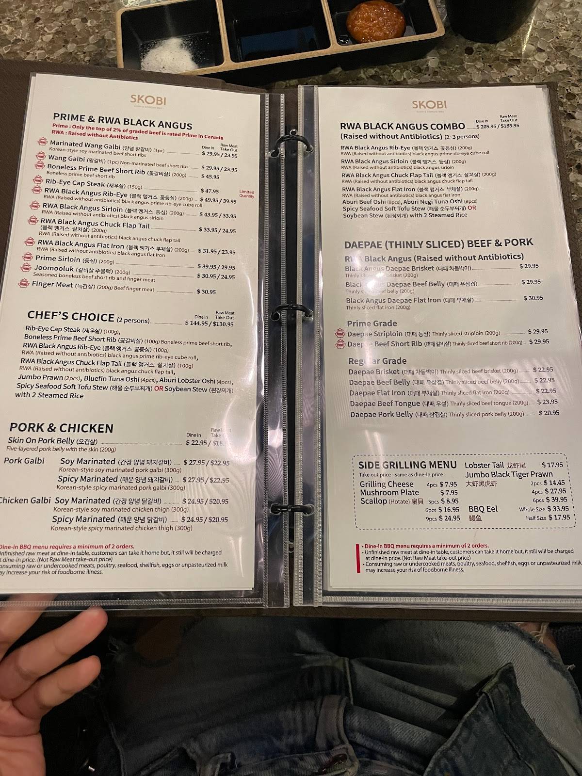 Menu at SKOBI sushi & korean bbq, Langley Township