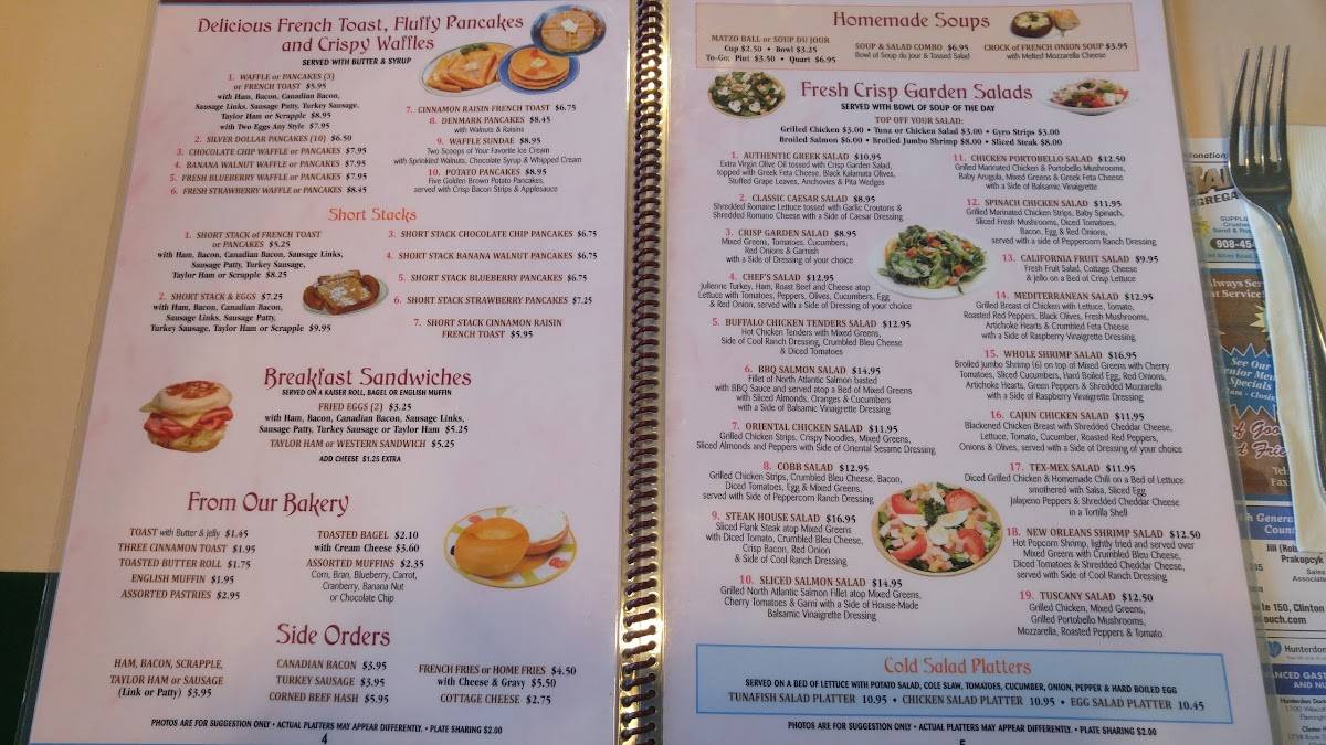 Menu at Spinning Wheel Diner restaurant, Lebanon, 283 US22 E
