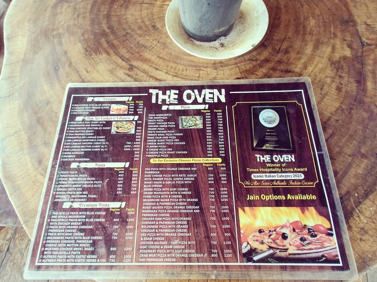 Menu at The Oven, Pawna Dam, Lonavala, Lonavala, Aundholi