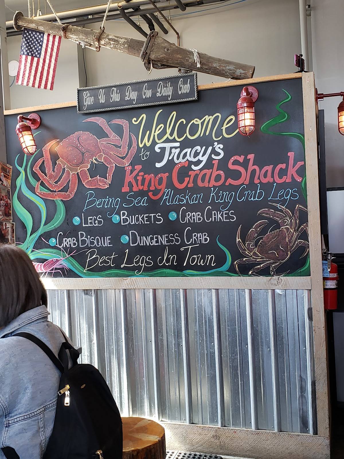 Menu at Tracy’s King Crab Shack restaurant, Juneau, 432 S Franklin St