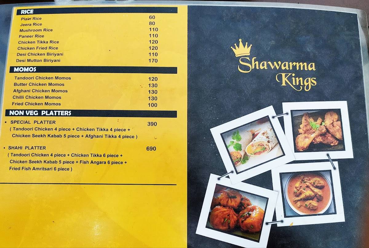Menu at Shawarma King, Udaipur, Shop no.22