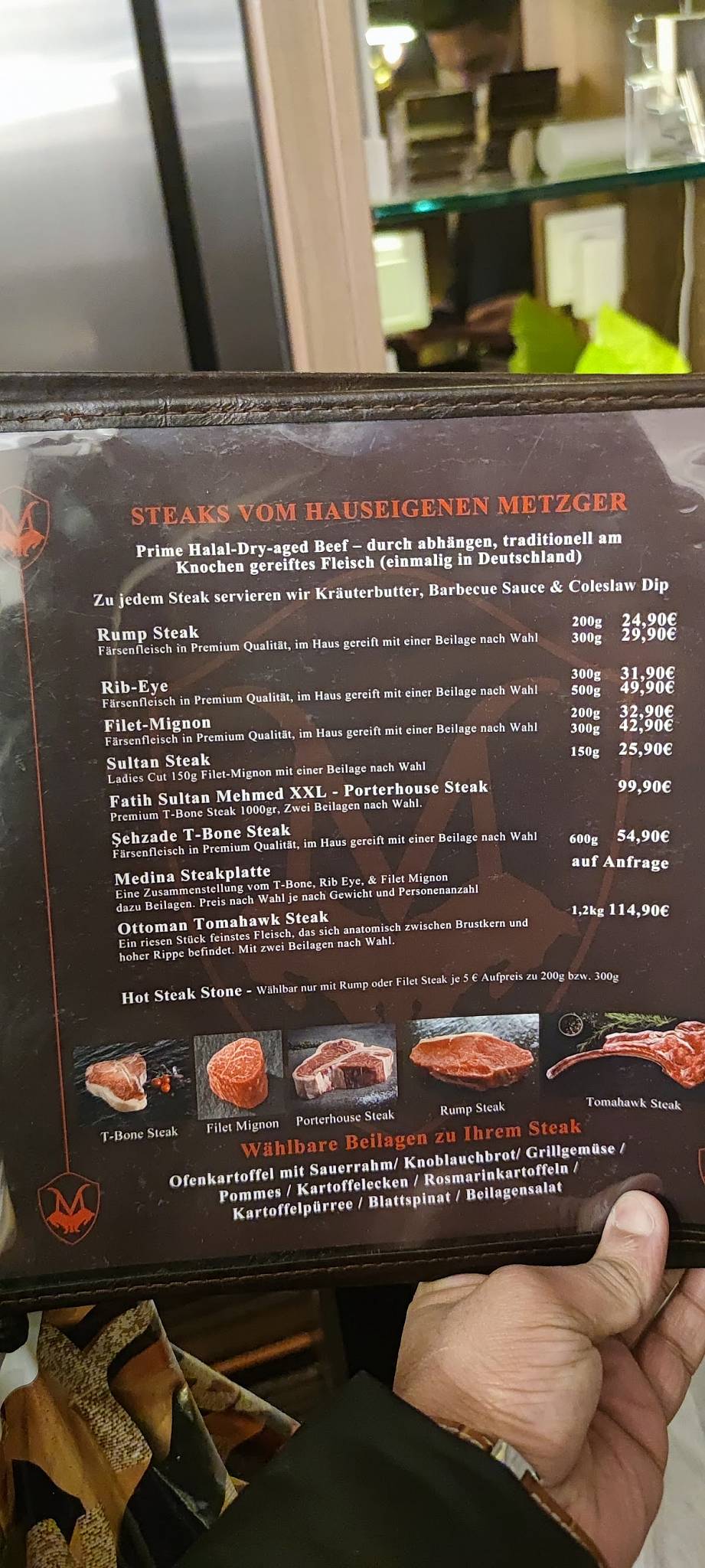 Speisekarte von YA’ MEDINA Steaks&More Halal Steakhouse Frankfurt