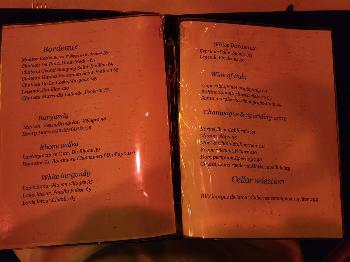 Menu at Addison CafeFrench bistro, Dallas, Belt Line Rd 108