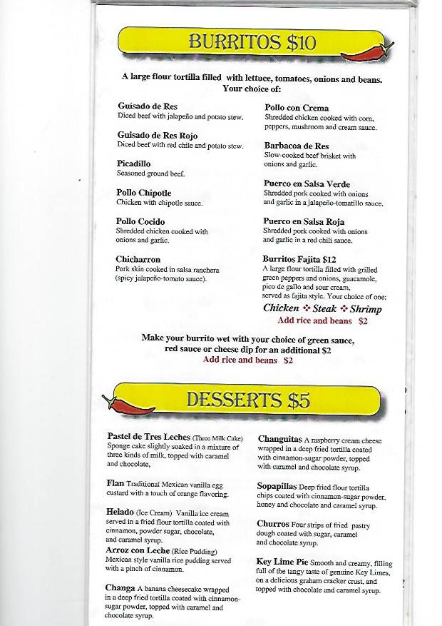 Menu at Agave Restaurant, Saint Pete Beach, Gulf Blvd