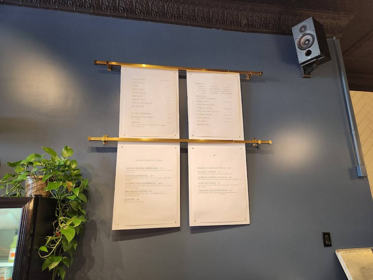 Menu at Amity Coffee Co. cafe, Penn Yan