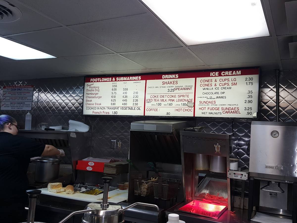 Menu at Ann's DariCreme fast food, Glen Burnie, Ritchie Hwy