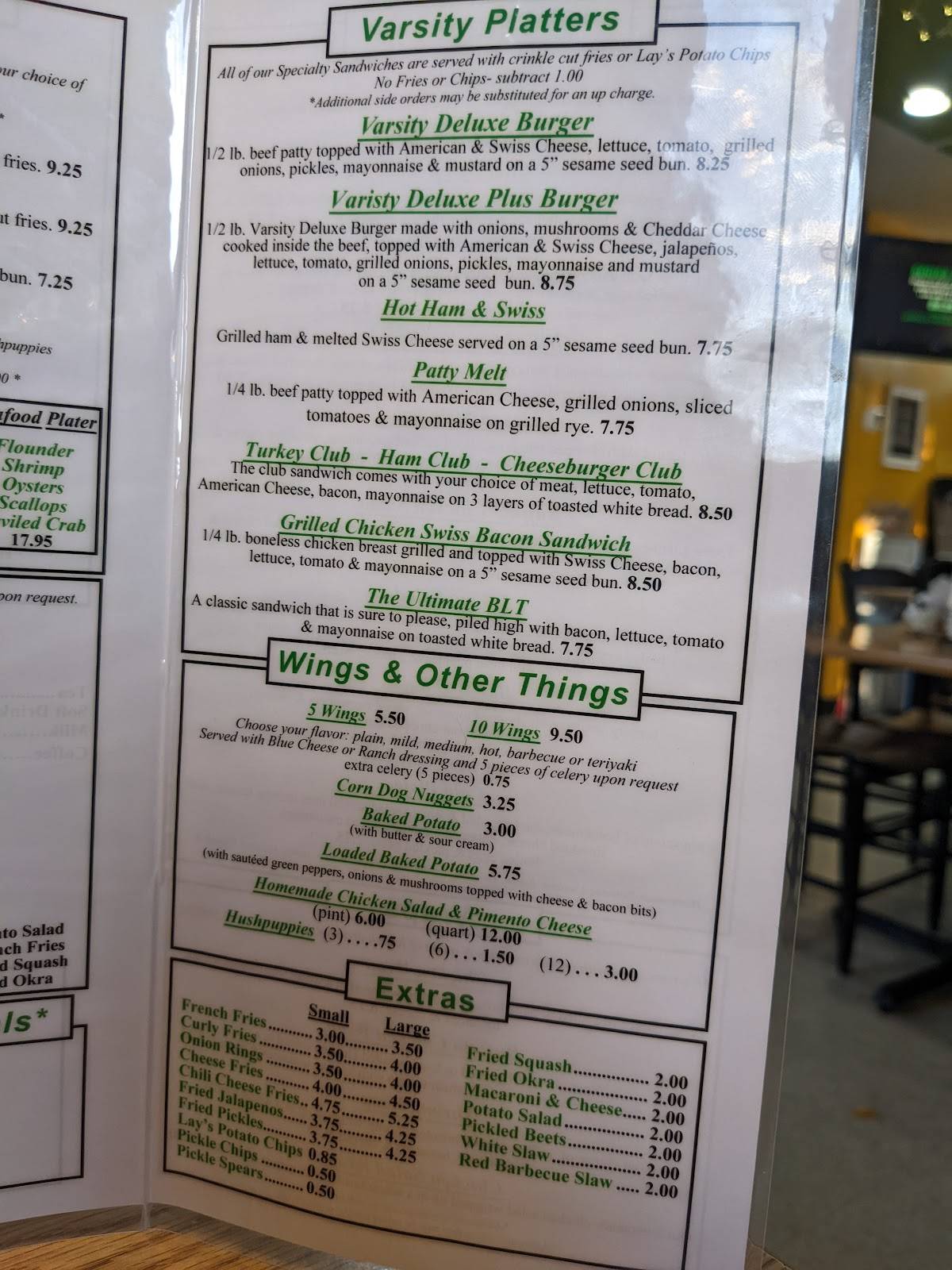 Menu at Field House BBQ, Kannapolis