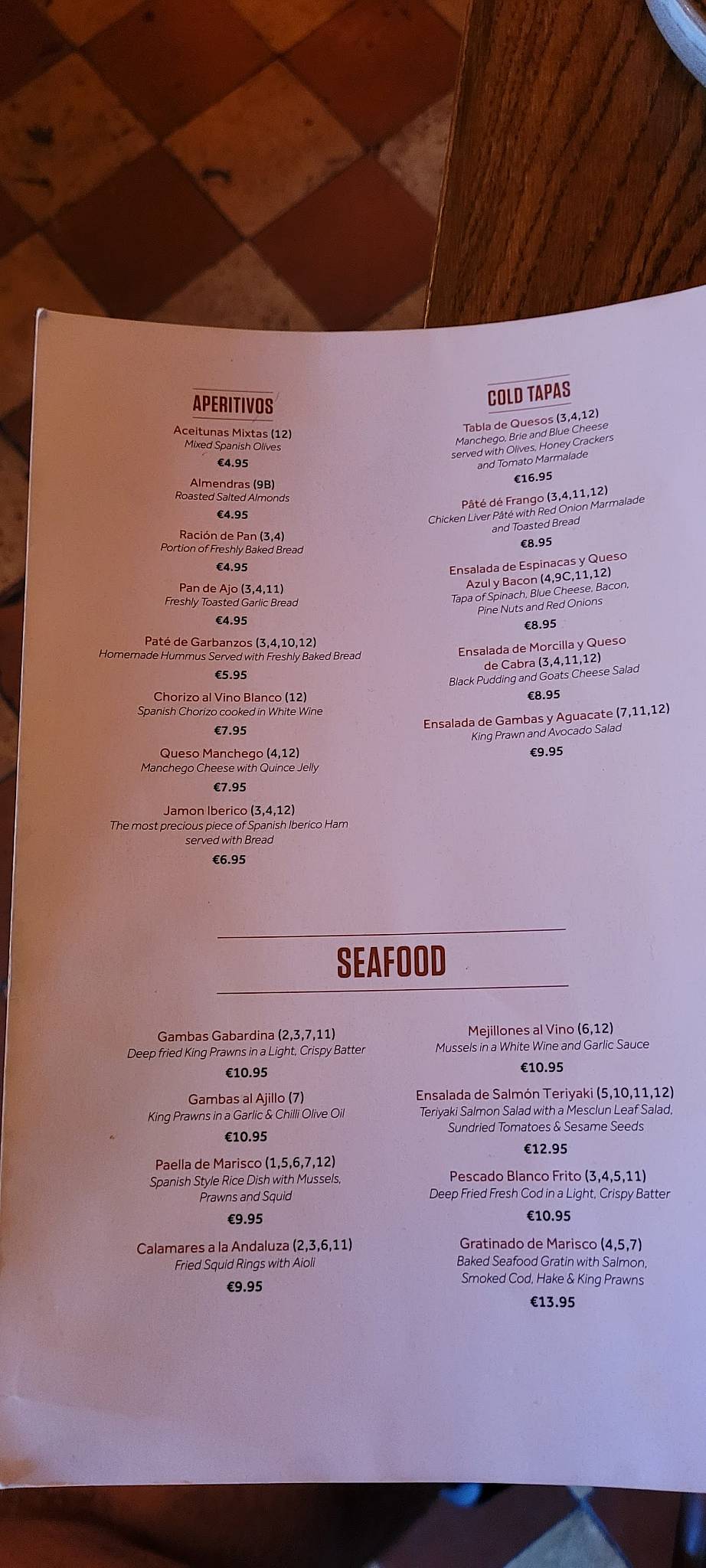 Menu at Bradys Pub and Apetito Tapas & Wine Restaurant, Dublin, 5-9 ...