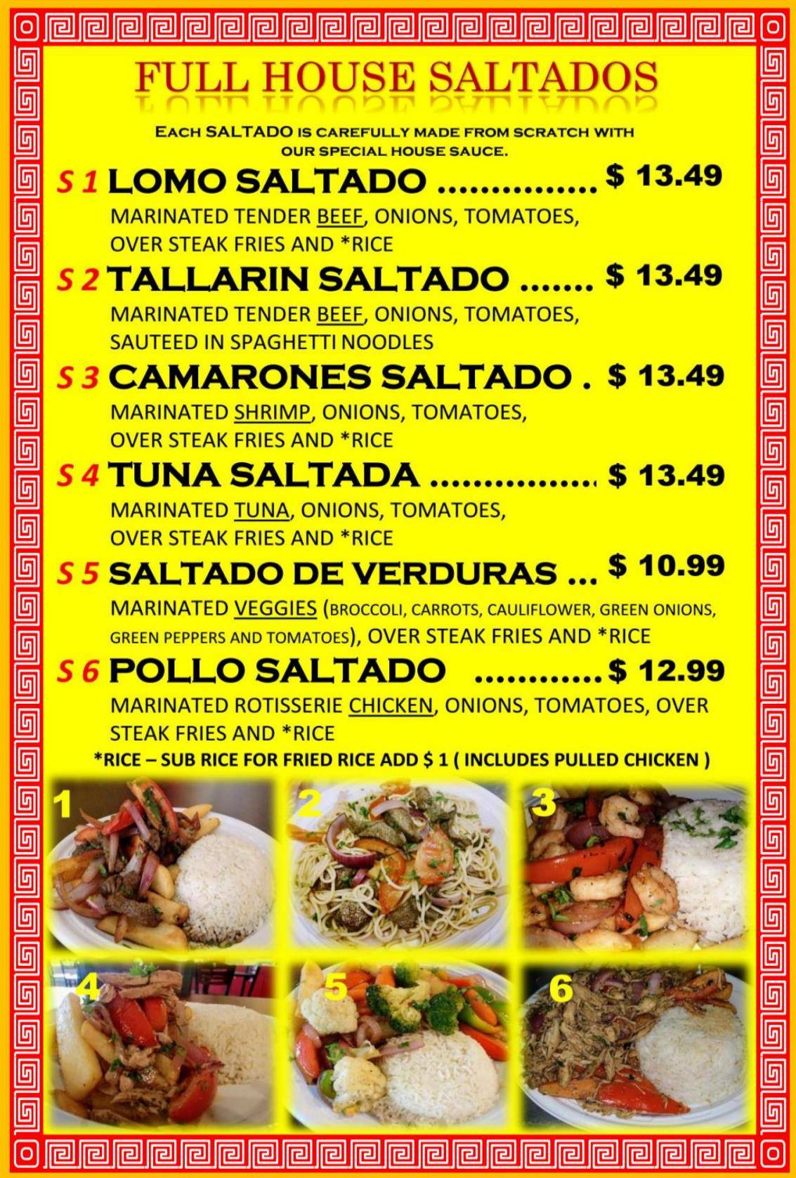 Menu at CHARCOAL CHICKEN Pollo A La Brasa restaurant, Virginia Beach