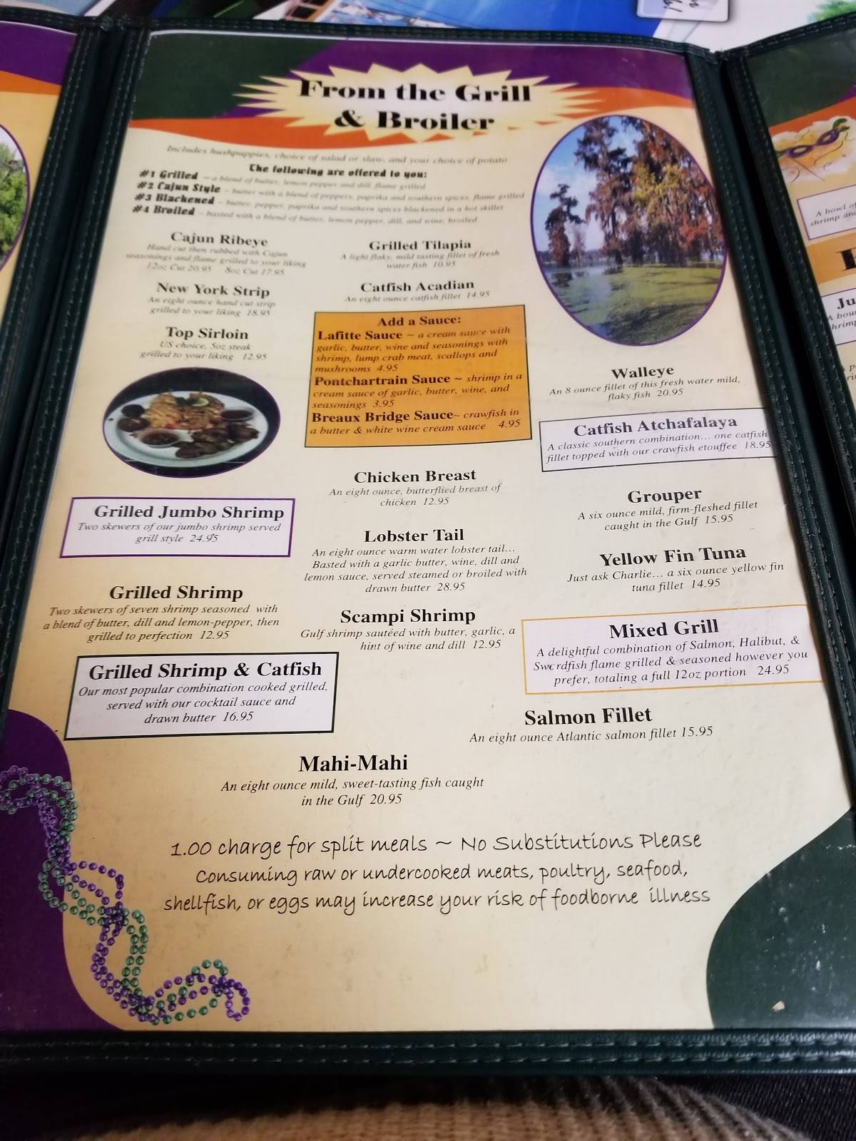 Menu at Cajun Boilers pub & bar, Hot Springs