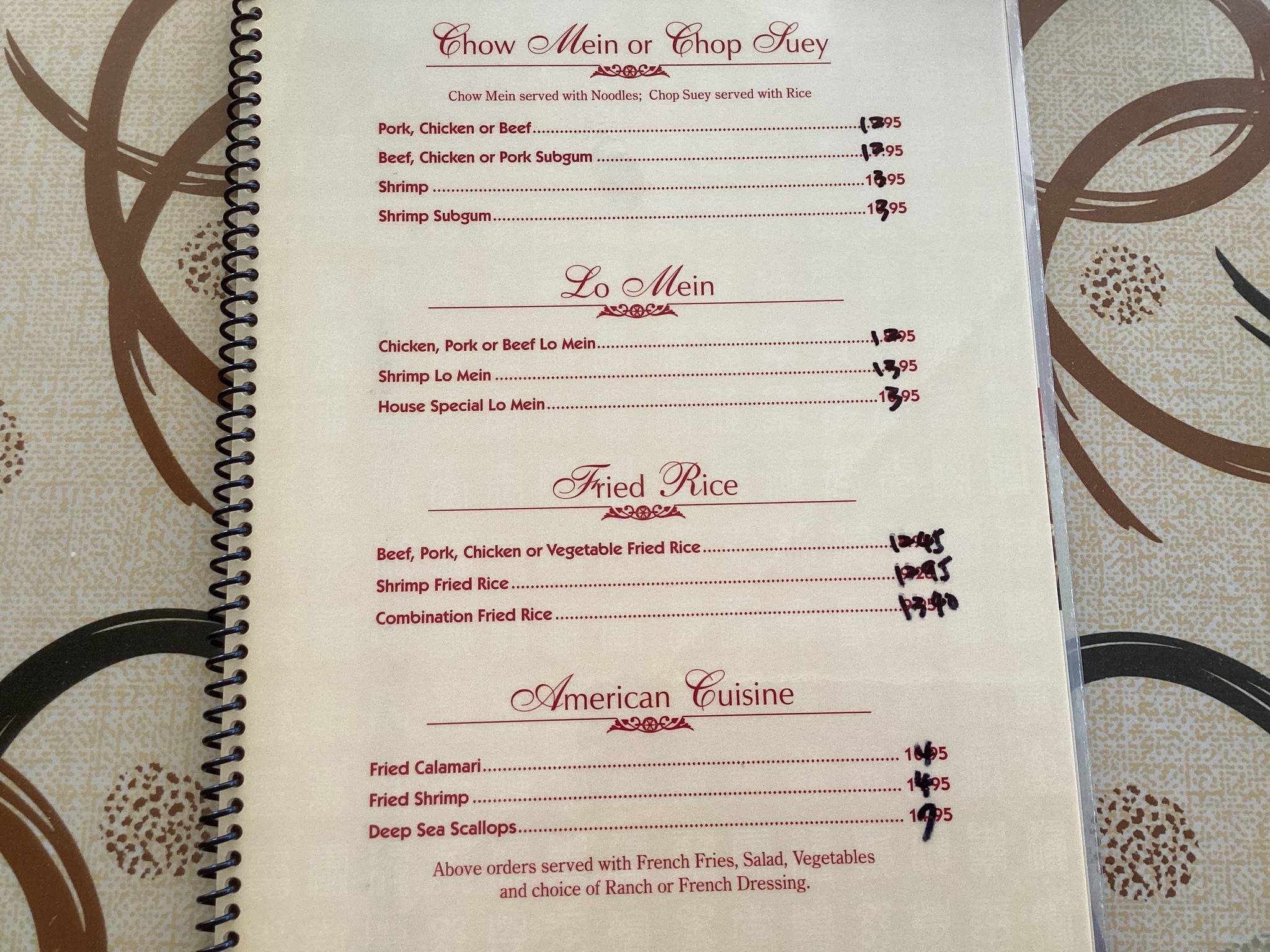 Menu at China Inn Restaurant, Wichita, E Central Ave