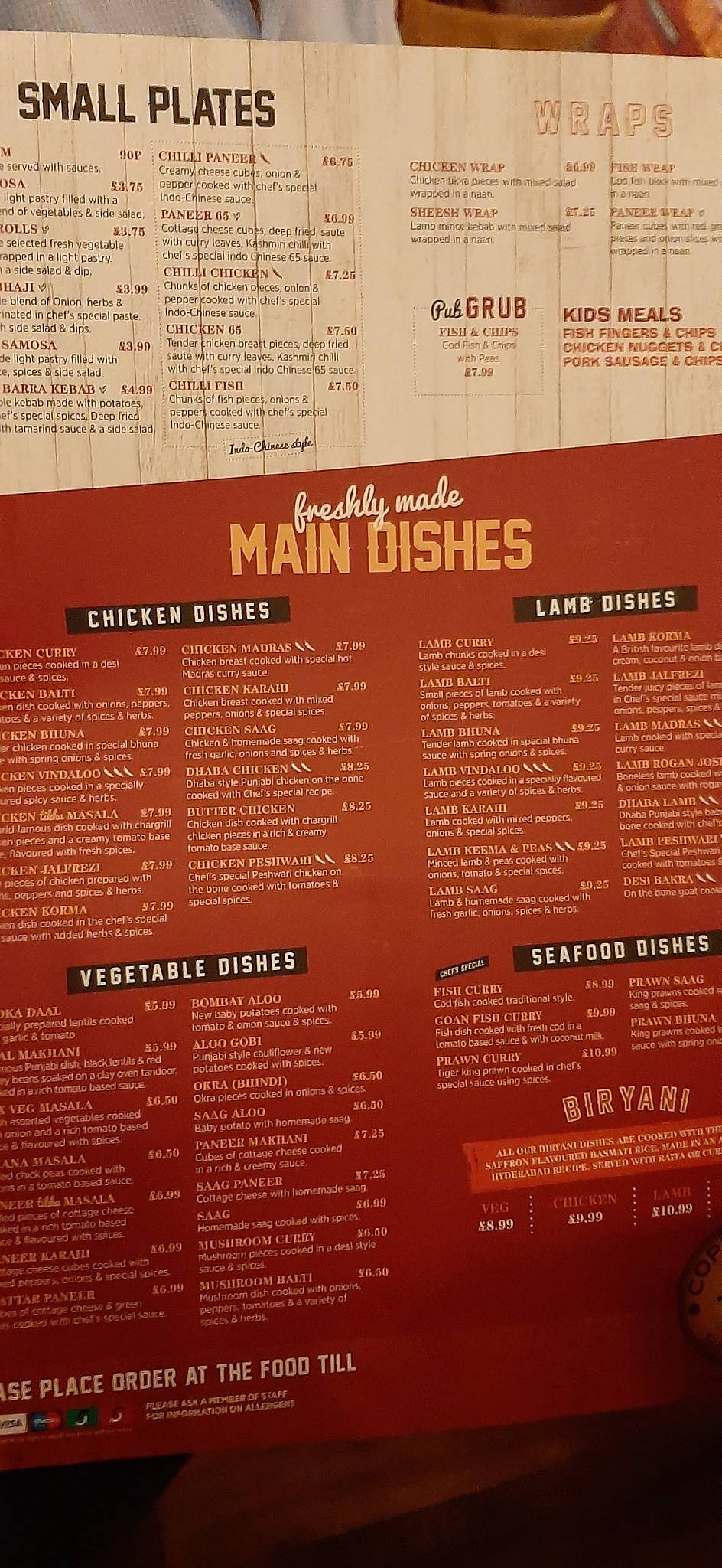 Menu at Copper Fox Grill pub & bar, Birmingham