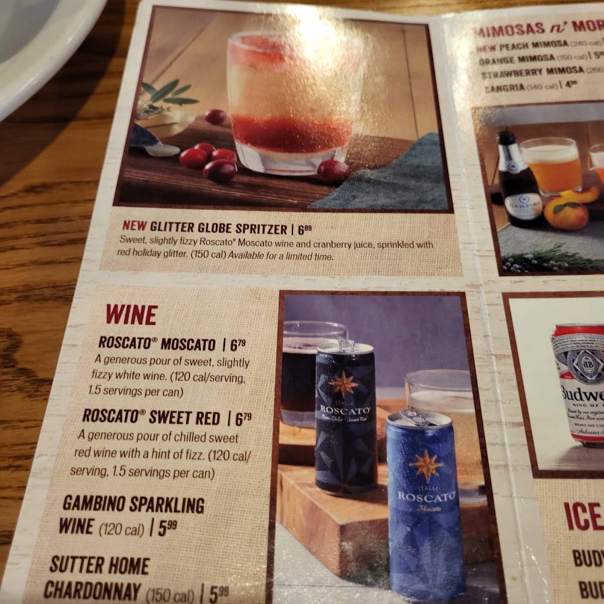 Menu at Cracker Barrel Old Country Store, Terre Haute