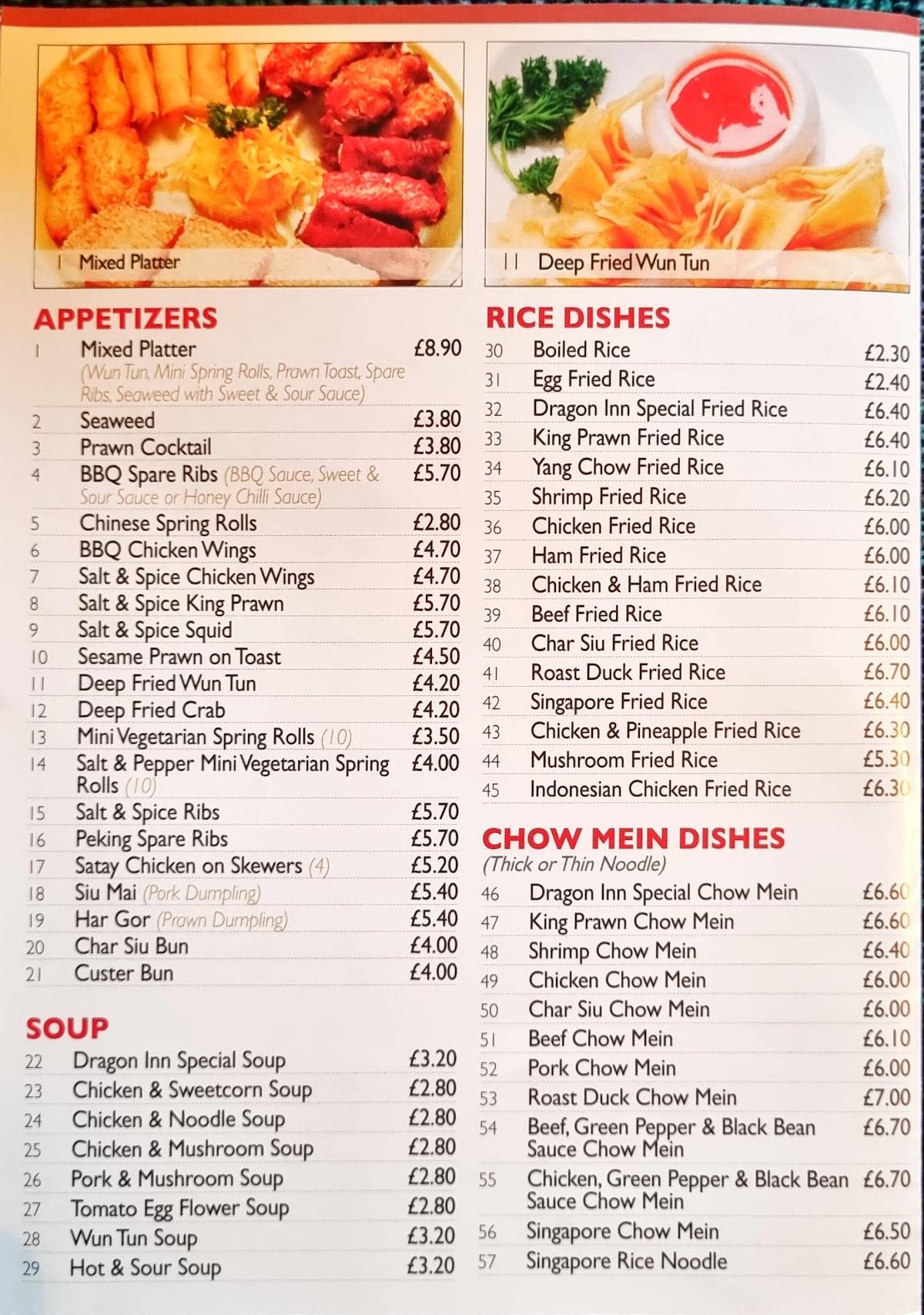 Menu At Dragon Inn Chinese Carry Out Fast Food Dunfermline