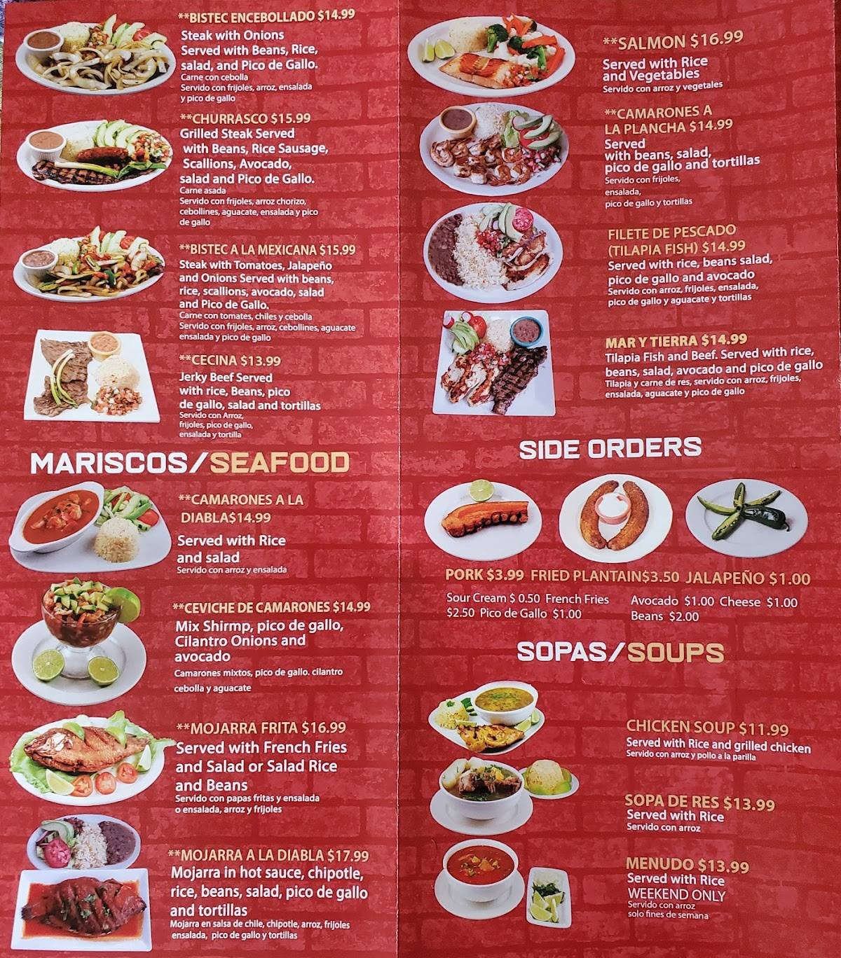 Menu at El Taco Guapo Restaurant, Haverhill