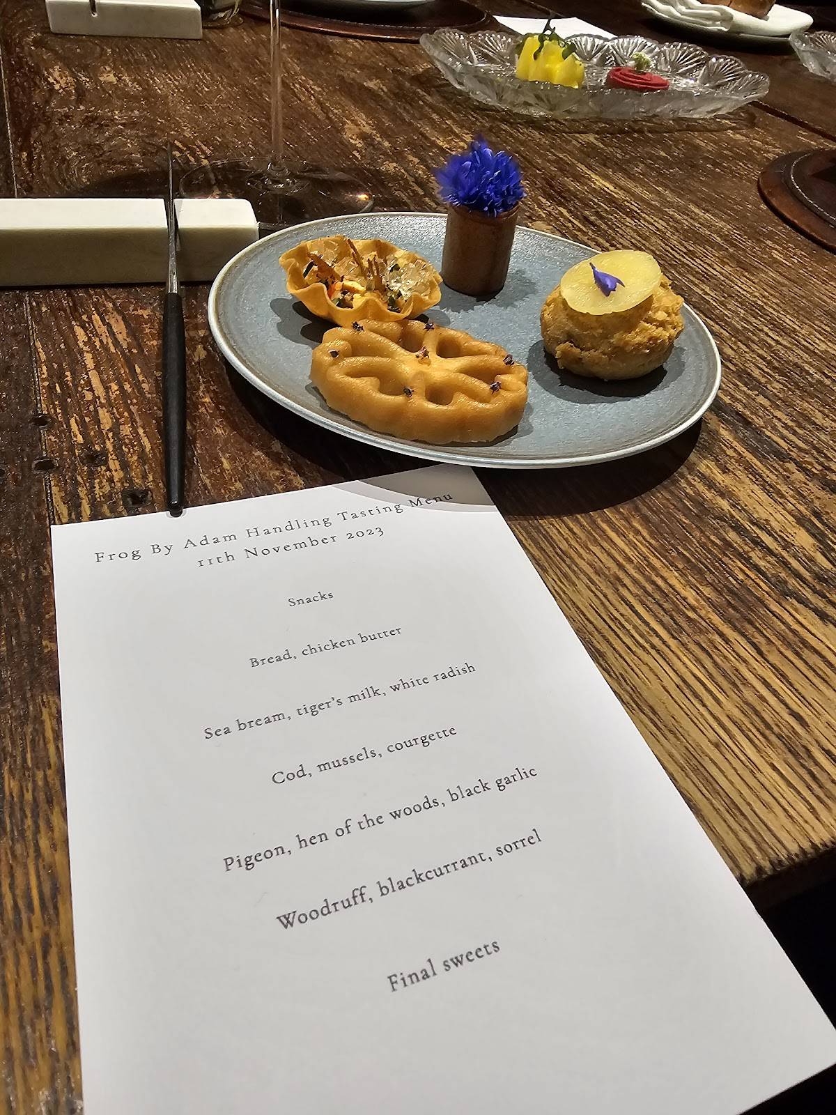 Menu at Frog by Adam Handling Restaurant Covent Garden, London