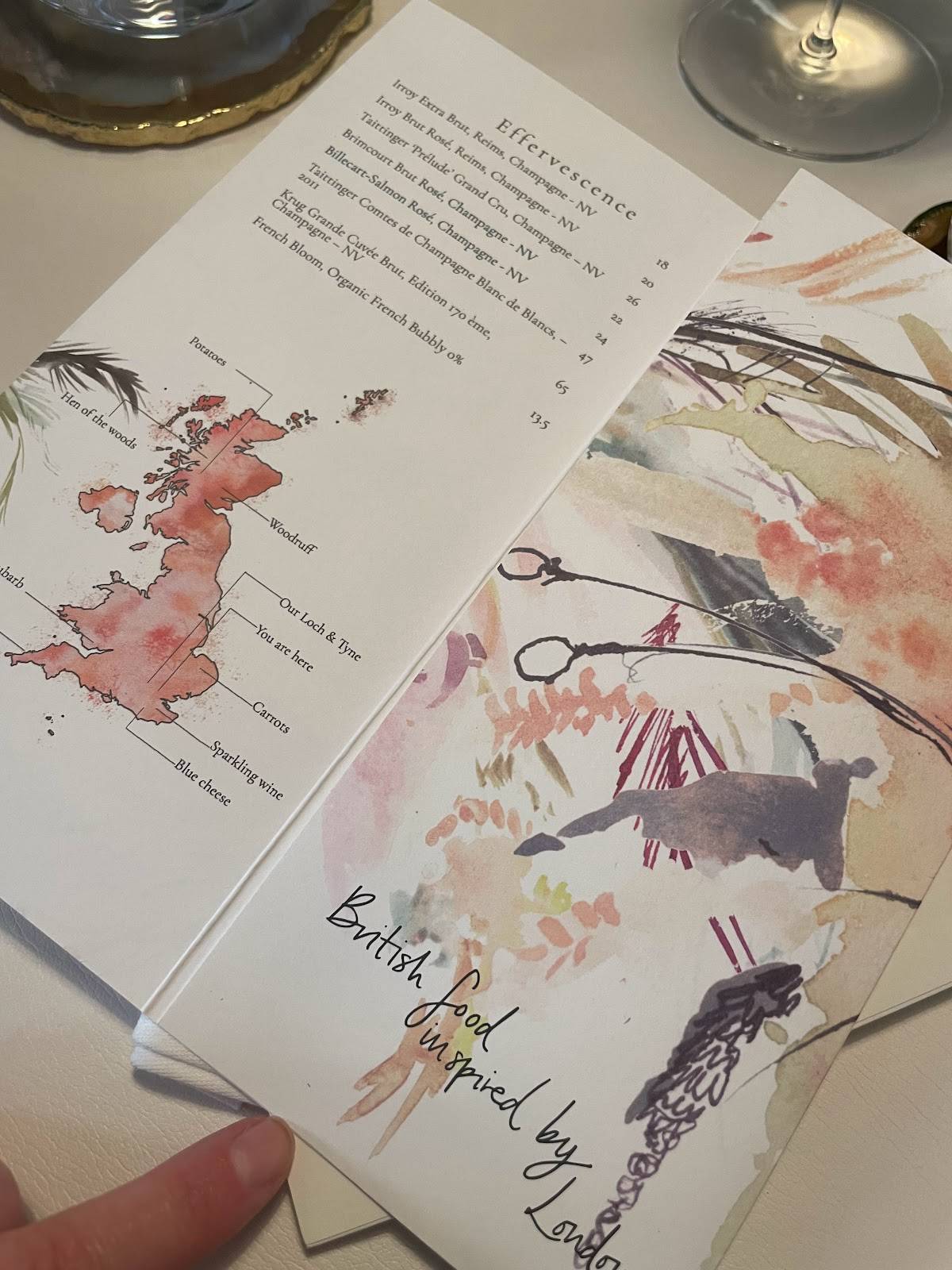 Menu at Frog by Adam Handling Restaurant Covent Garden, London