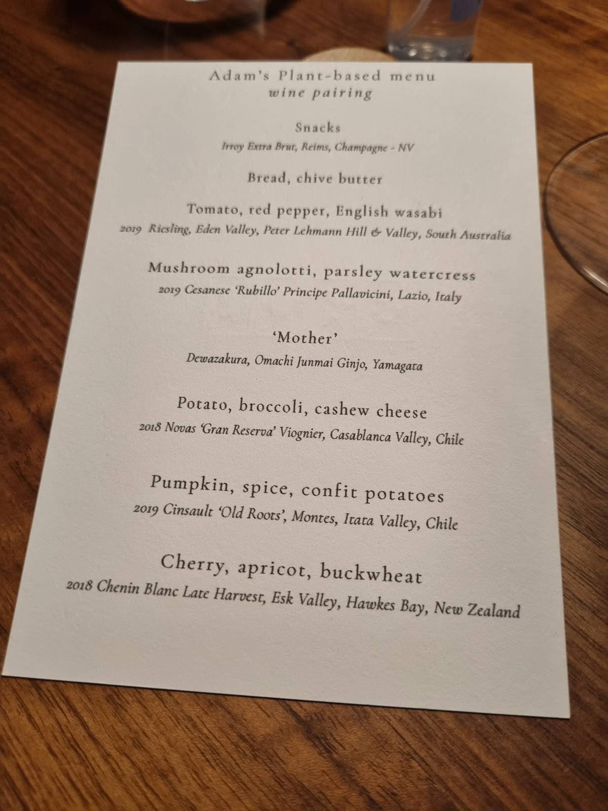 Menu at Frog by Adam Handling Restaurant Covent Garden, London