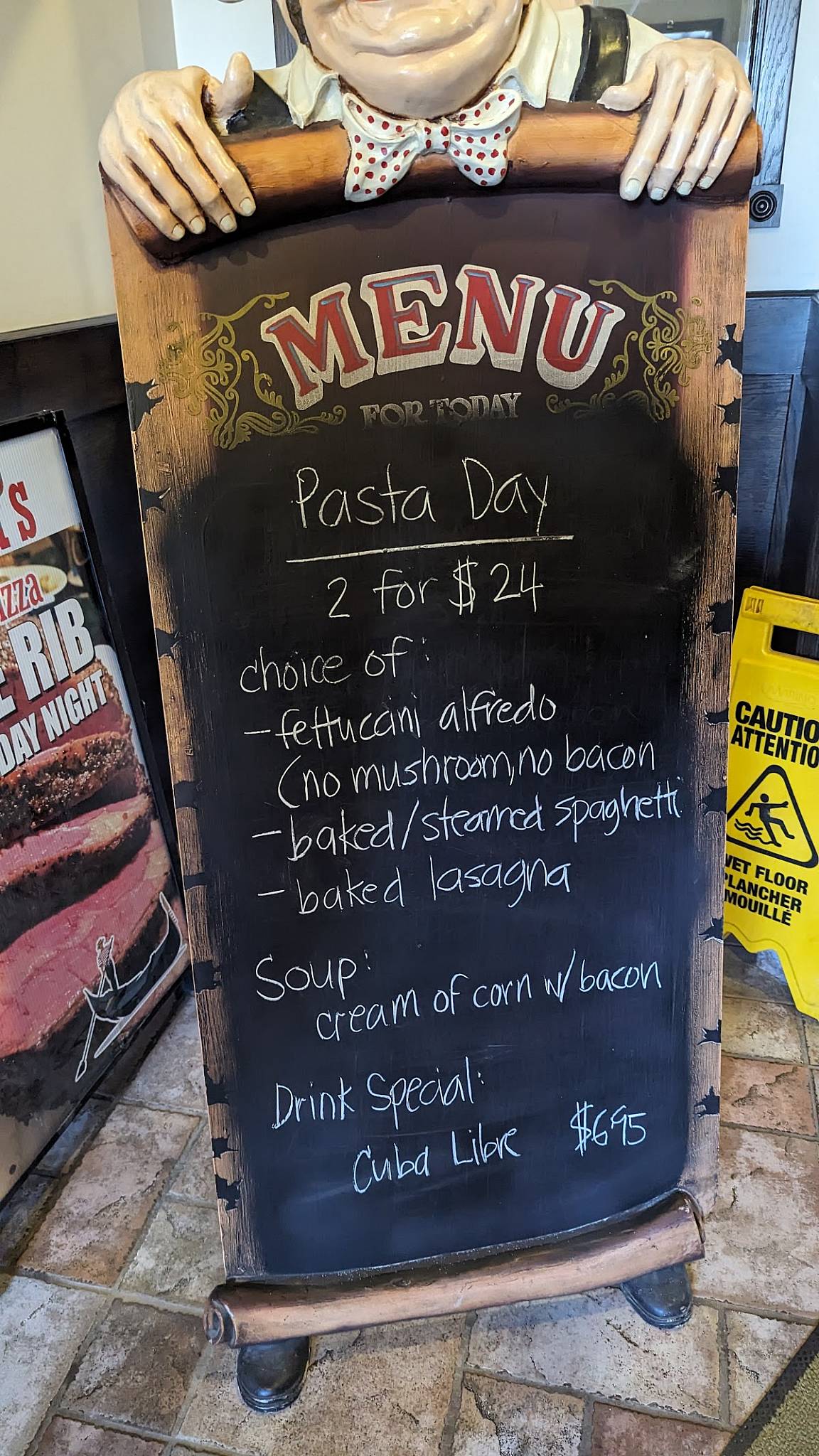 Menu at Gondola's Steak & Pizza steakhouse, Lamont