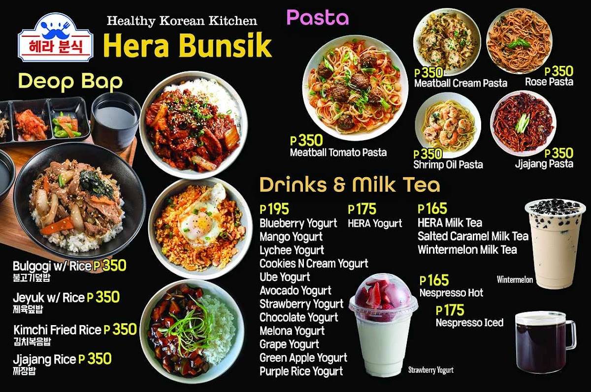 Menu At Hera Bunsik Korean Restaurant Boracay Malay