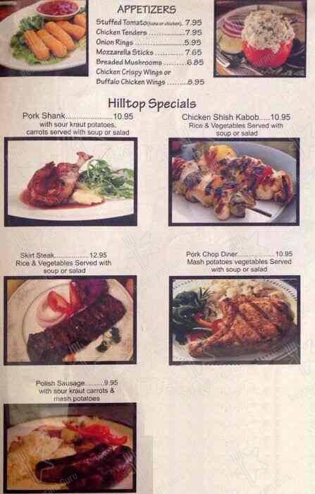 Carta de Hilltop Restaurant