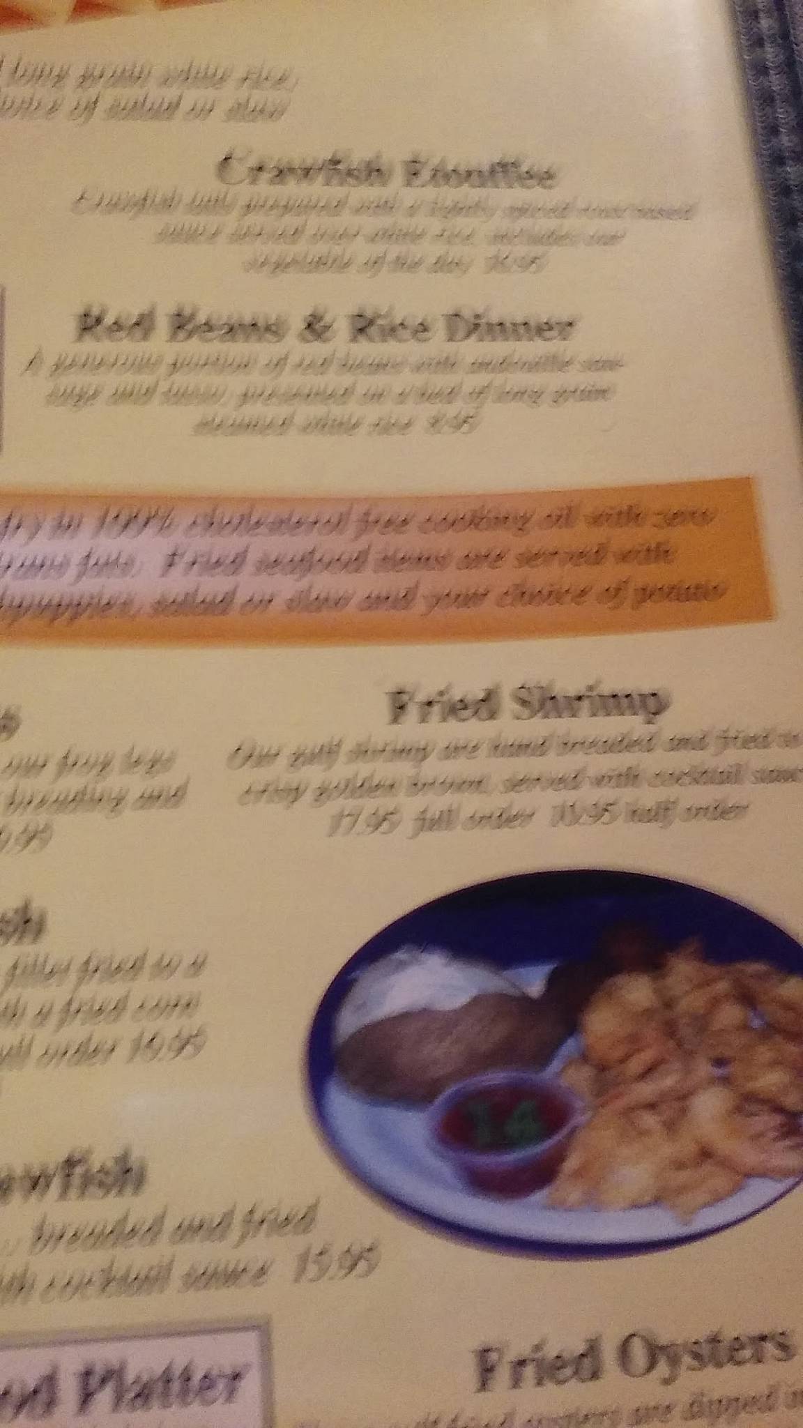 Menu at Cajun Boilers pub & bar, Hot Springs
