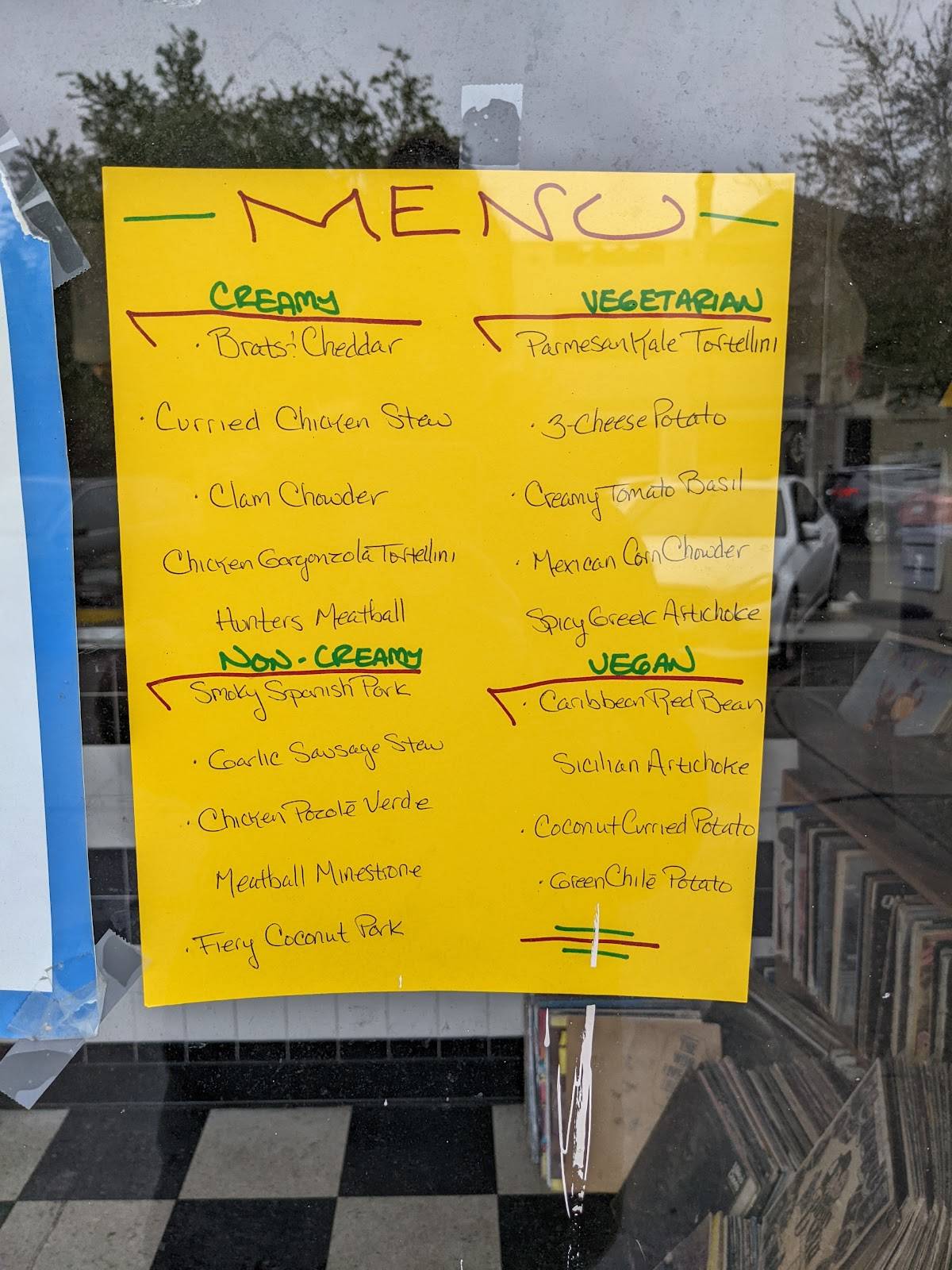 Menu at Infinite Soups restaurant, 445 Ave S