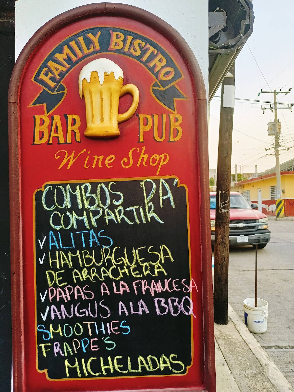 Carta del pub y bar La Cobacha Tuxtla Gutiérrez