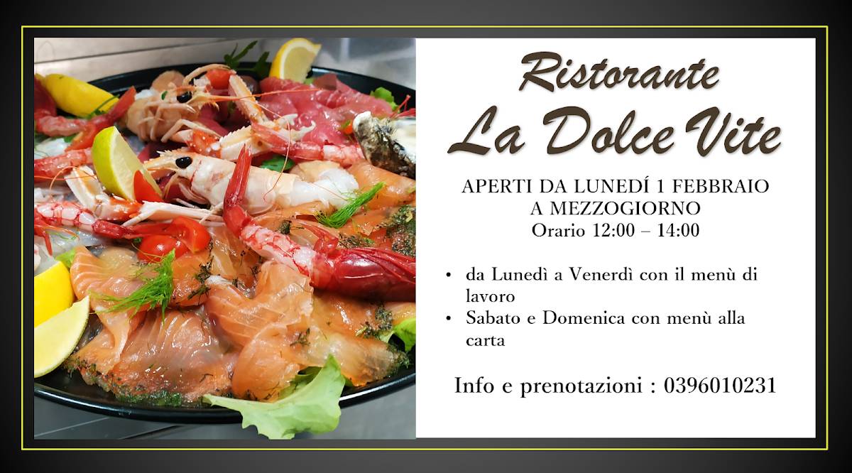 La Dolce Vite Di Adelaide Scan Vf Menu da La Dolce Vite ristorante, Ornago