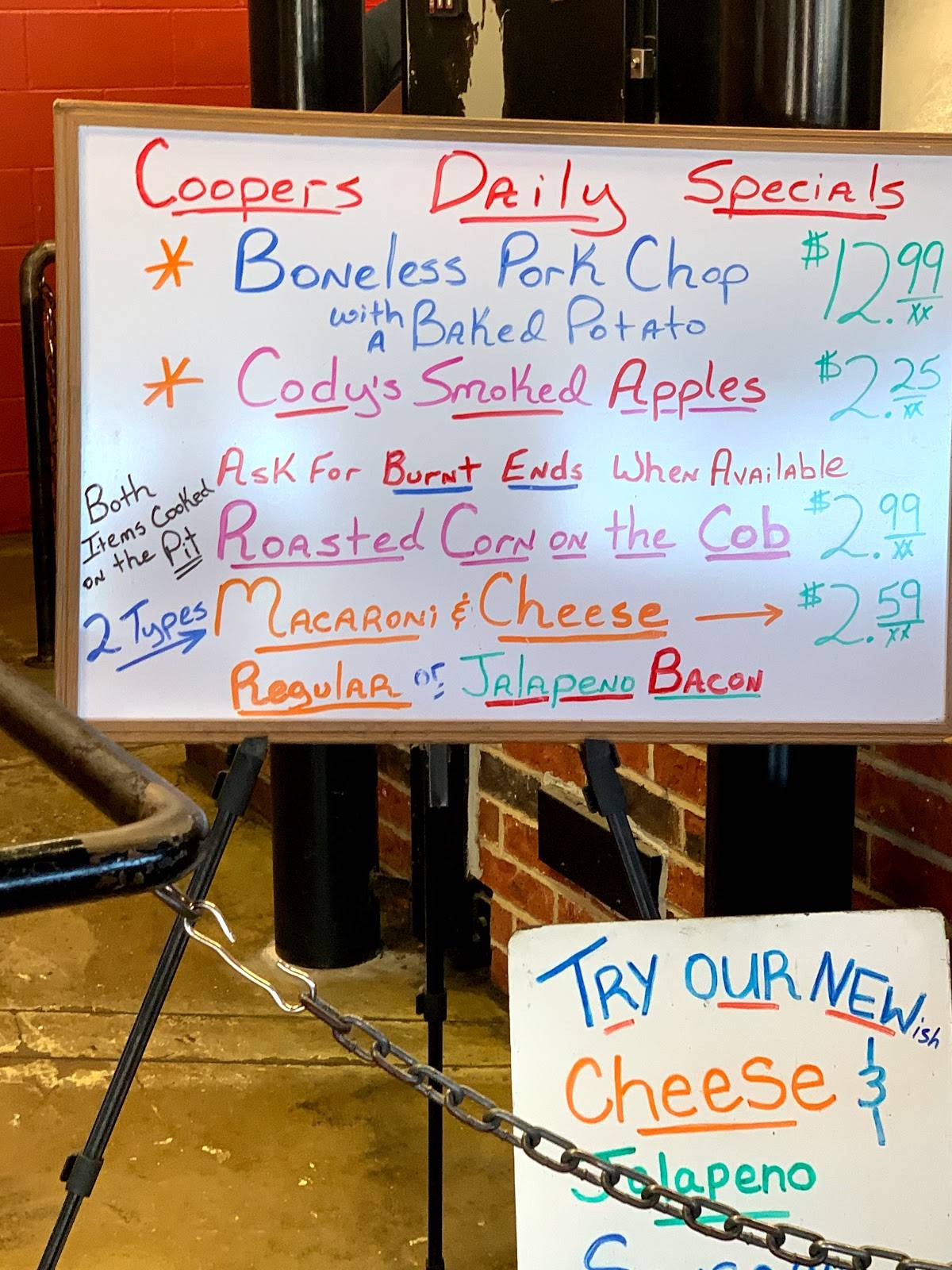 Menu At Coopers Old Time Pit Bar B Que New Braunfels Menu at coopers old time pit bar b que new braunfels