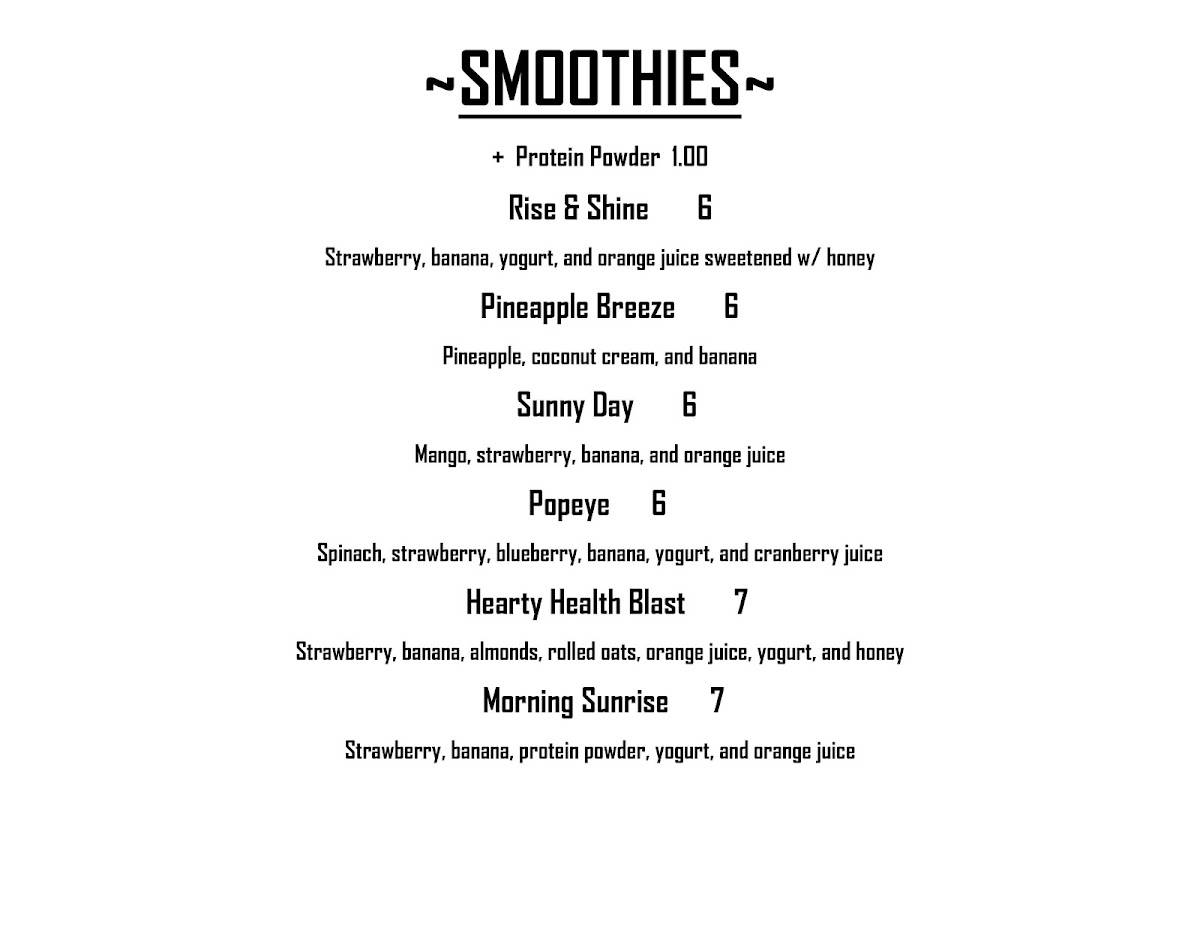 Menu at Nibbles Eatery cafe, Eureka Springs