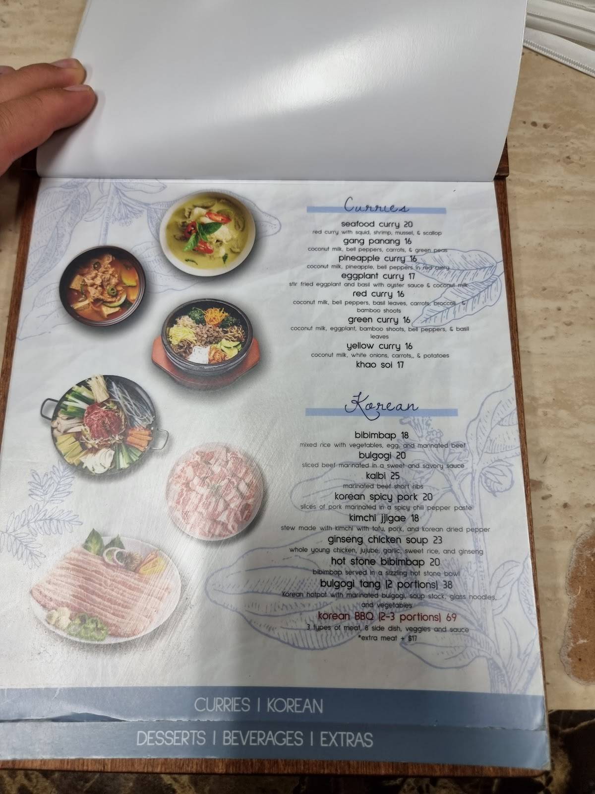 Menu at Noodles restaurant, Kodiak