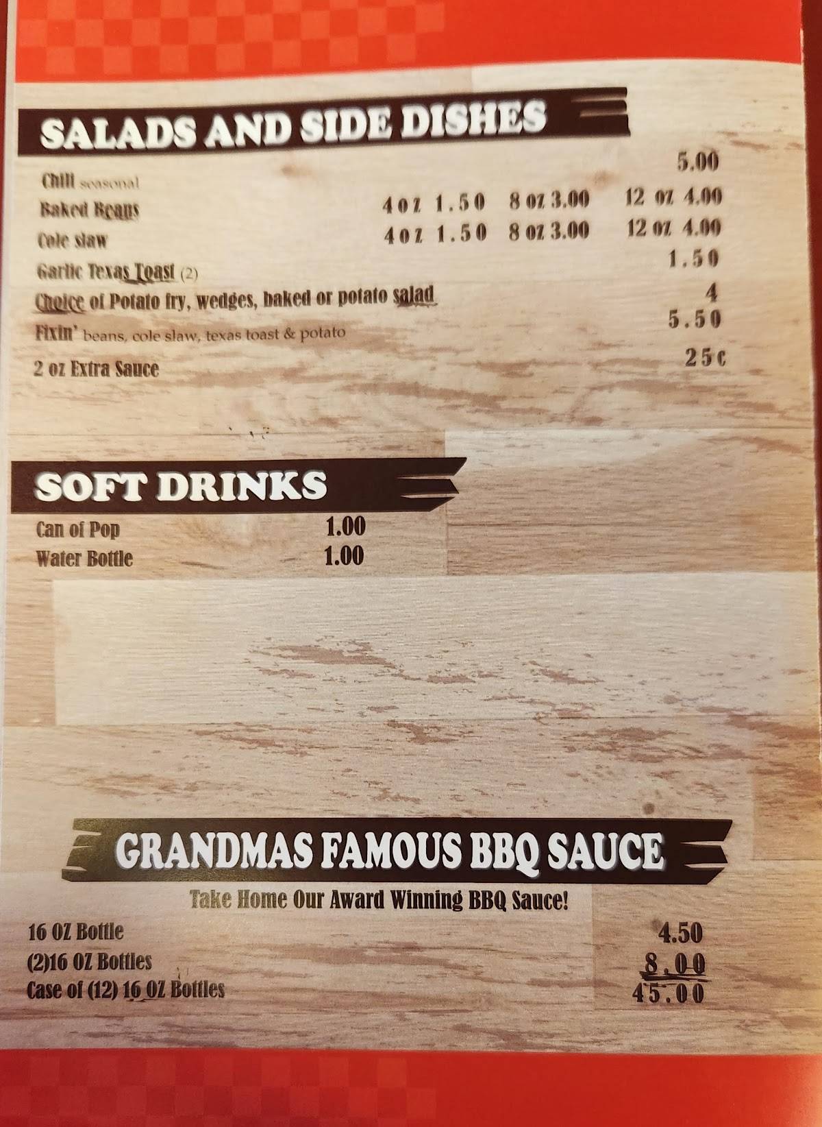 Menu at Brothers Ribs at Rep's Place BBQ, Palatine