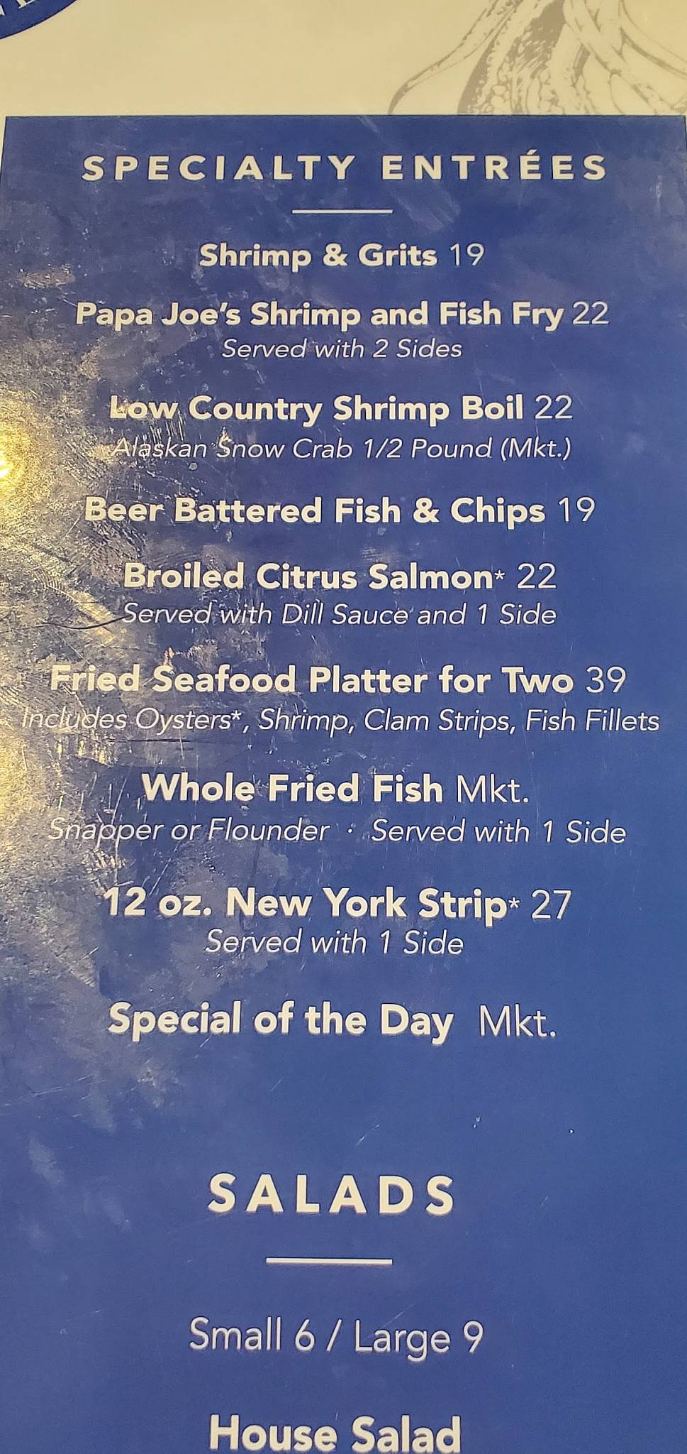 peachtree city yacht club menu