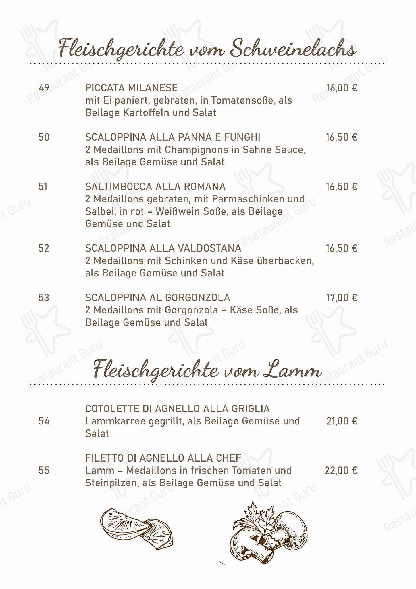 Speisekarte von Piccolo Mondo im Ratskeller restaurant, Alfeld (Leine)