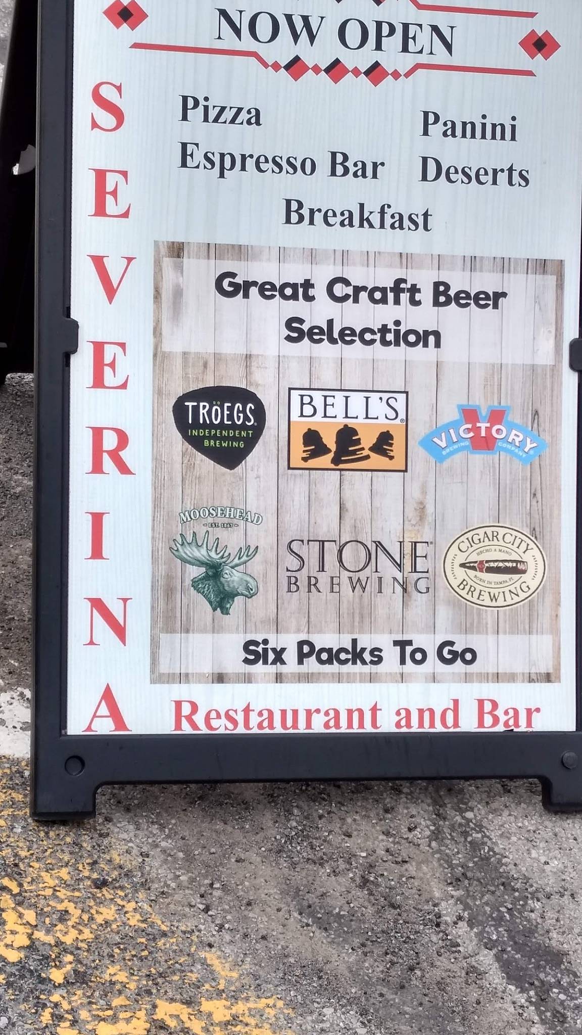 Menu at Severina Restaurant and Bar, Pittsburgh