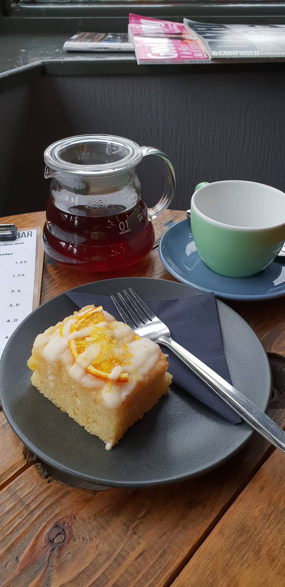 Menu at Siphon Espresso & Brew Bar, Rawtenstall