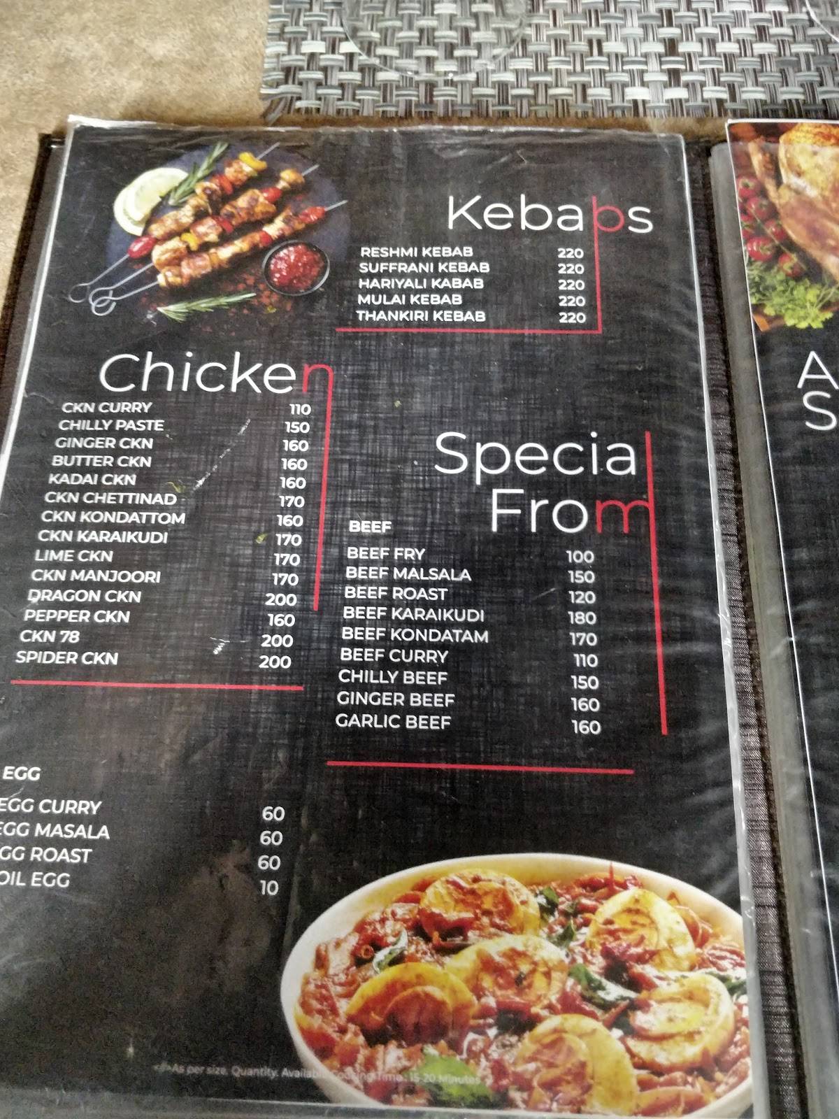 Menu at Arabian Grill And Fry Ottapalam, Ottapalam