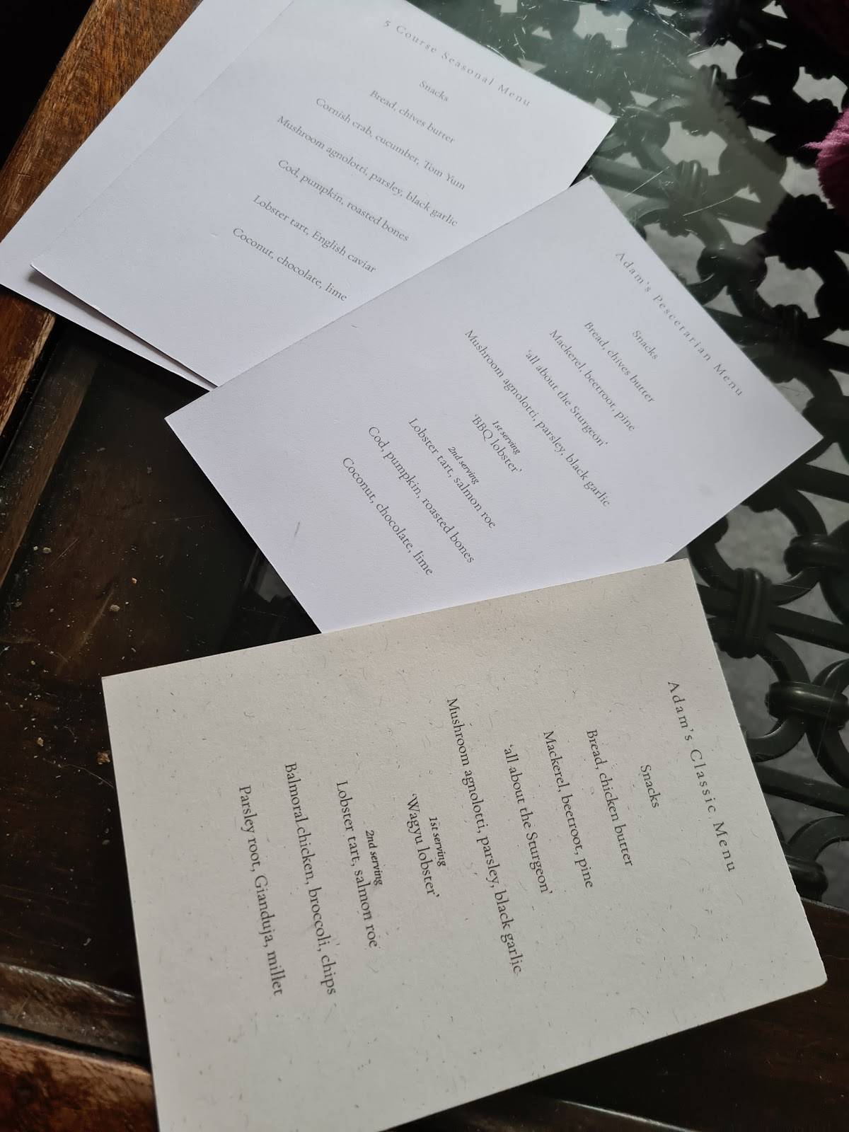 Menu at Frog by Adam Handling Restaurant Covent Garden, London