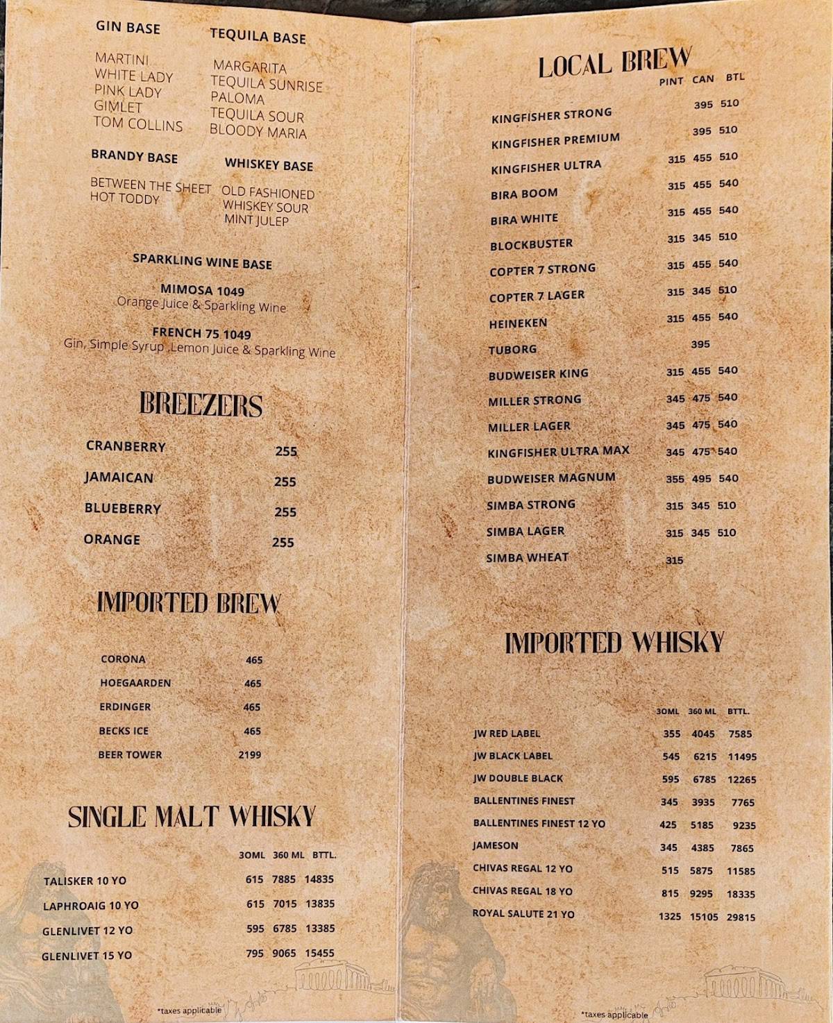 Menu at Greeka Ranchi, Ranchi