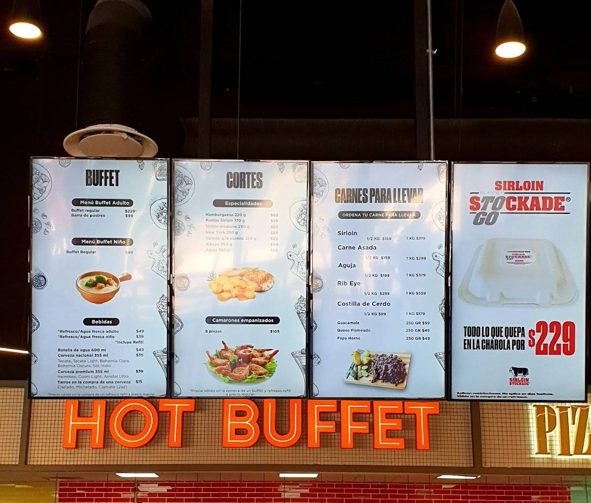 Menu at Sirloin Stockade restaurant, Ciudad Juarez