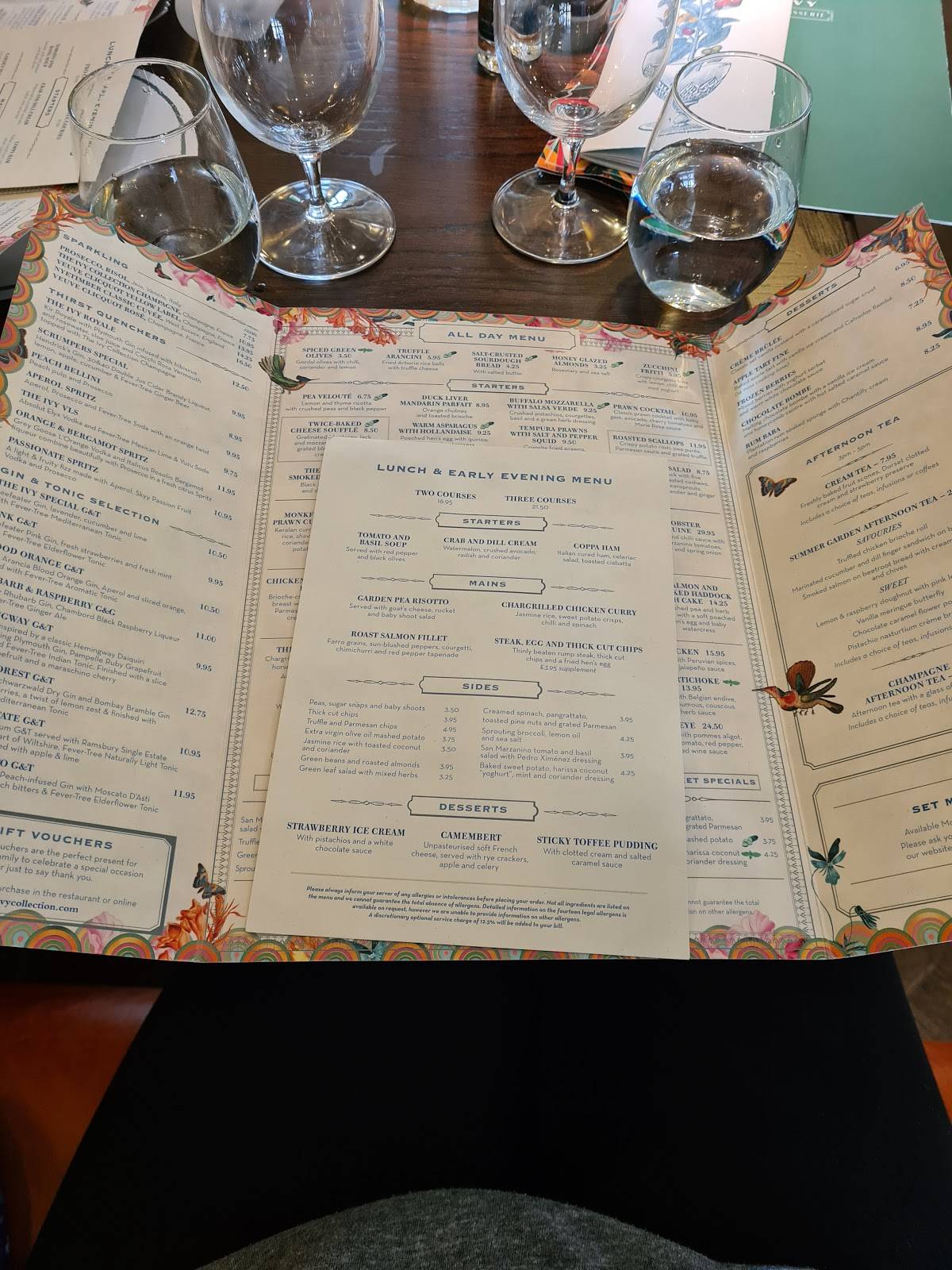 Menu at The Ivy Oxford Brasserie restaurant, Oxford