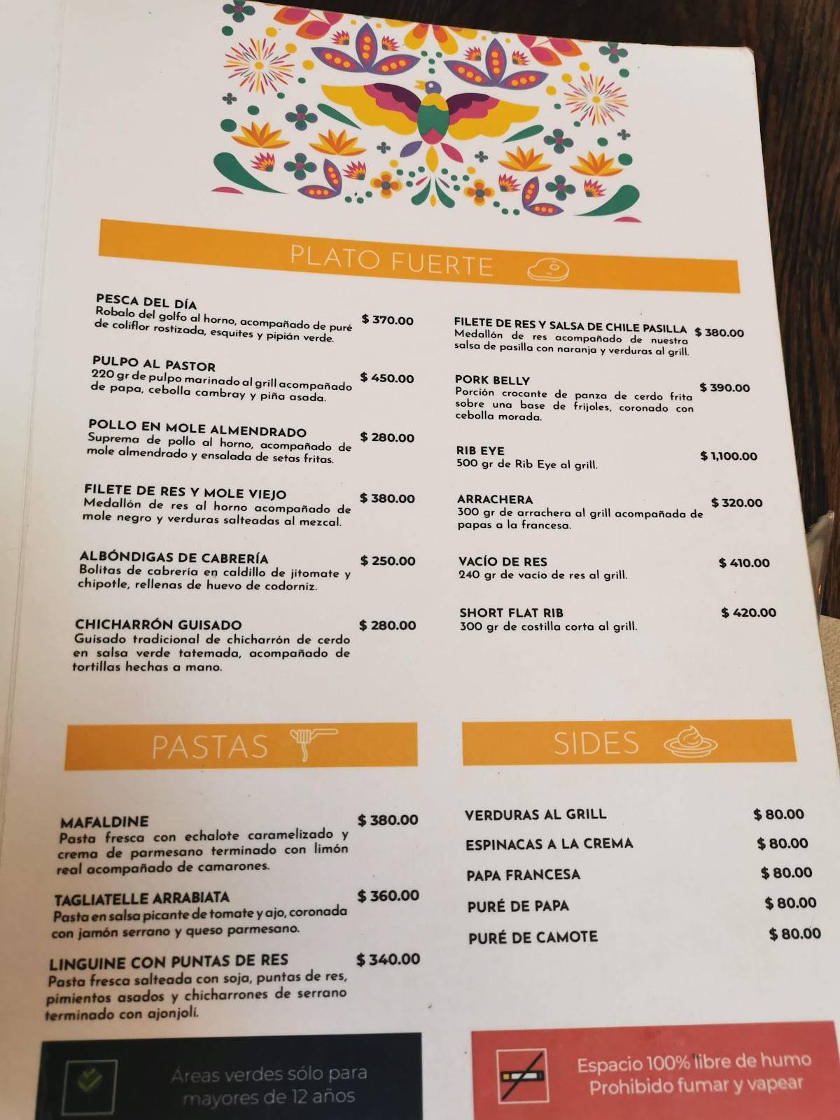 Carta De Restaurante Cielito Lindo San Pedro Tlaquepaque