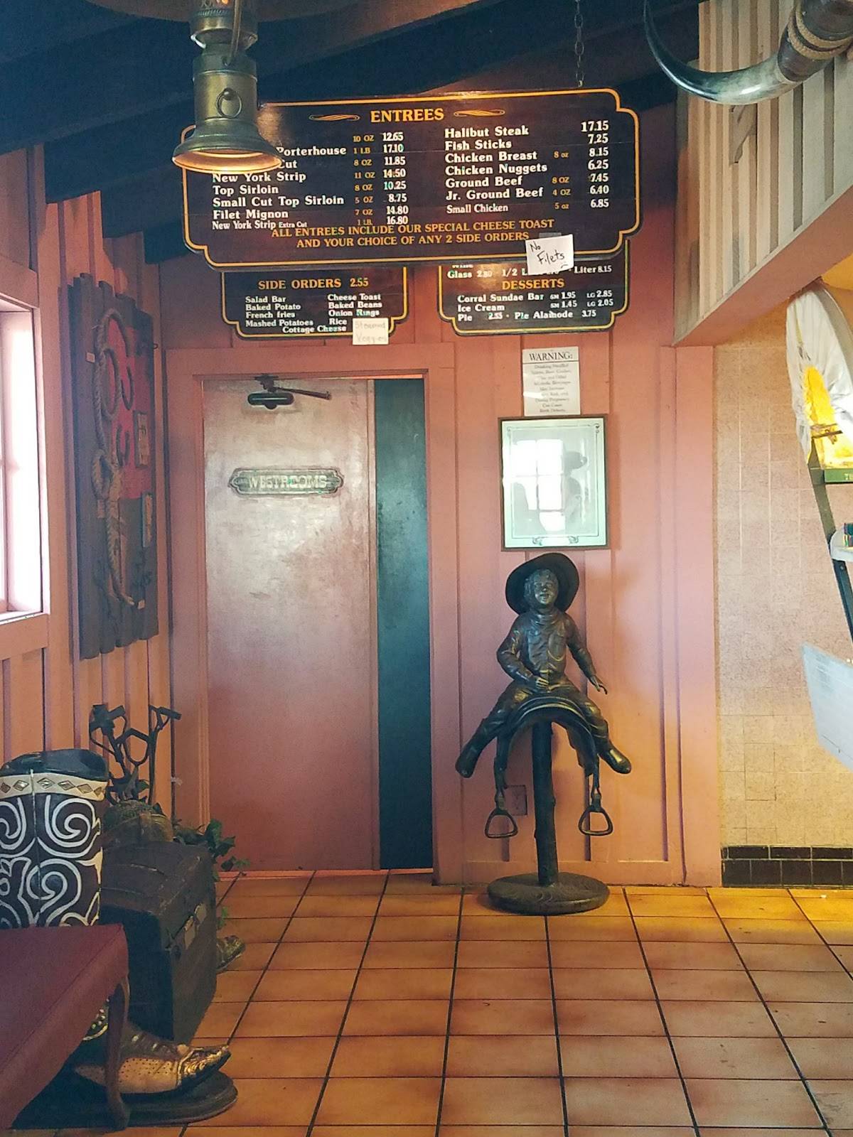 Menu at Steak Corral Restaurants, Whittier