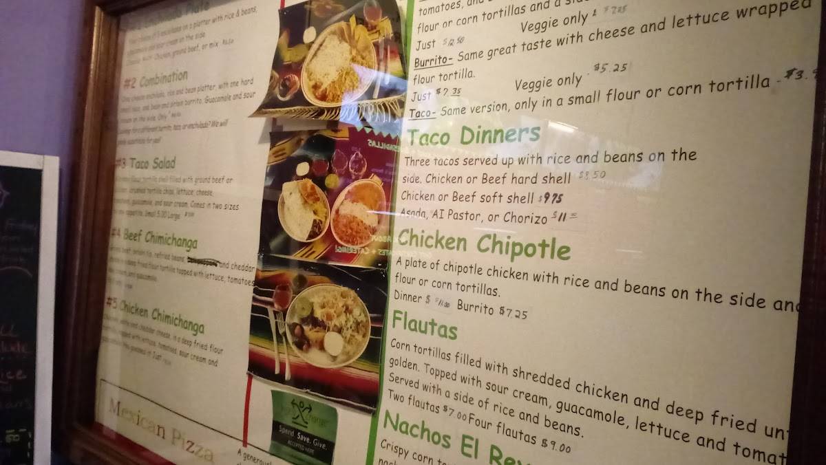 Menu at Tacos El Rey restaurant, Kenosha, Birch Rd