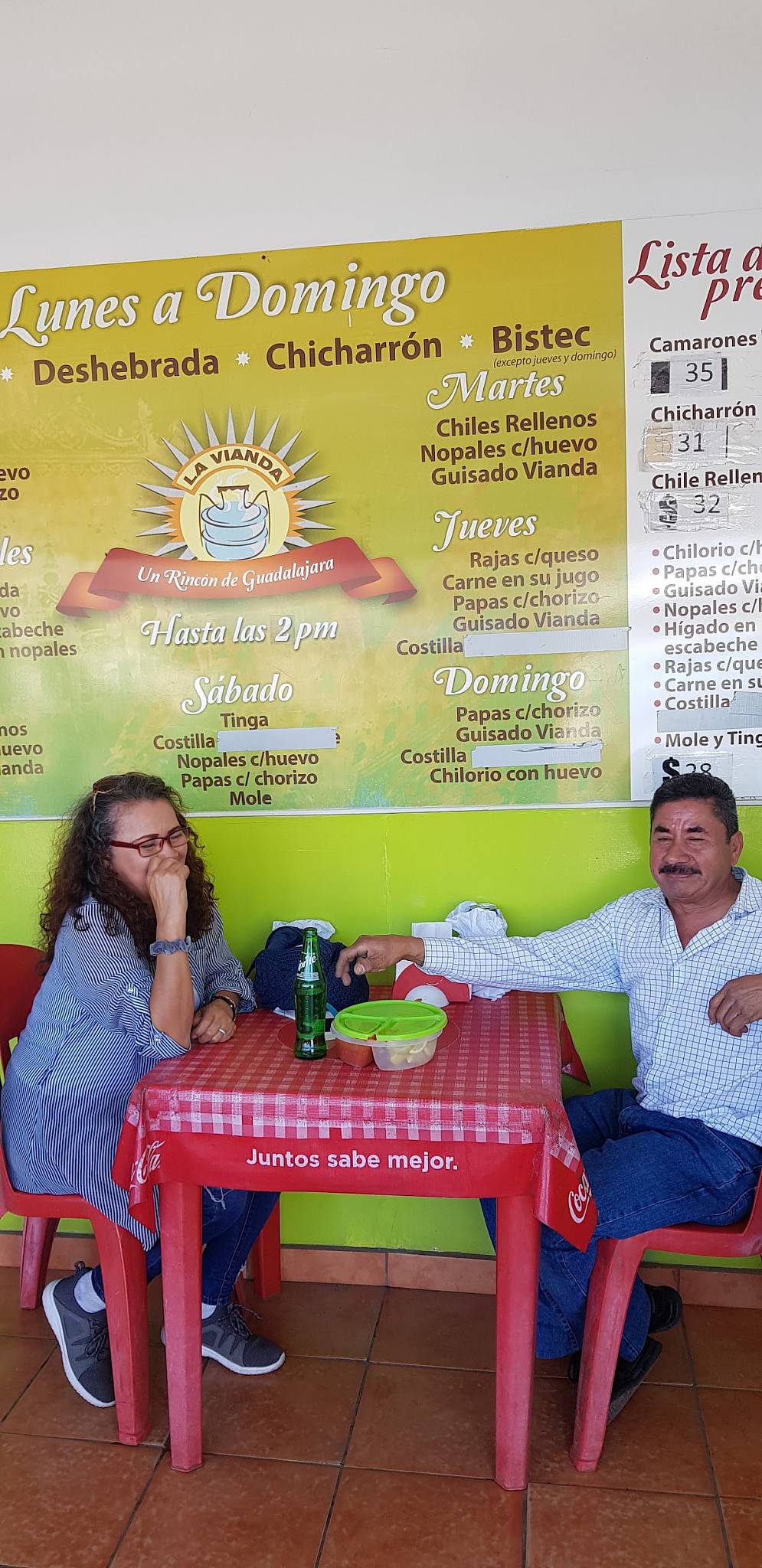 Carta del restaurante Tacos La Vianda, Ensenada, C. Ambar 425