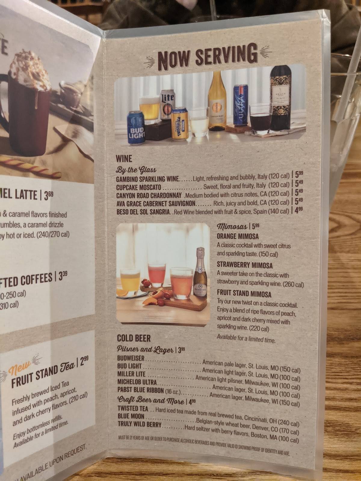 Menu at Cracker Barrel Old Country Store, Terre Haute