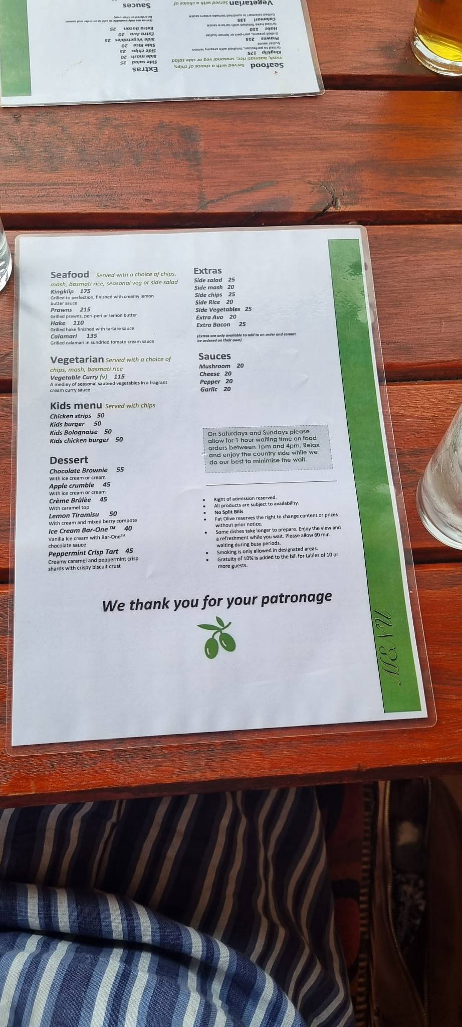 Menu At The Fat Olive Pub & Bar, Lanseria, Pelindaba Rd