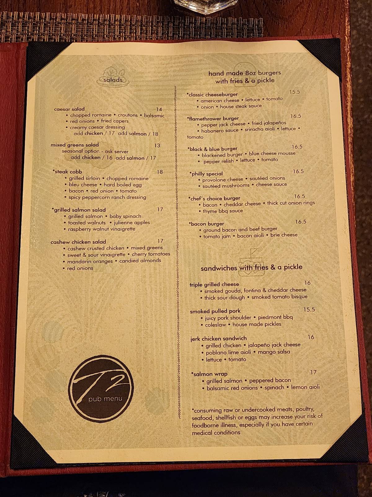 Menu at Thyme2 pub & bar, Medina